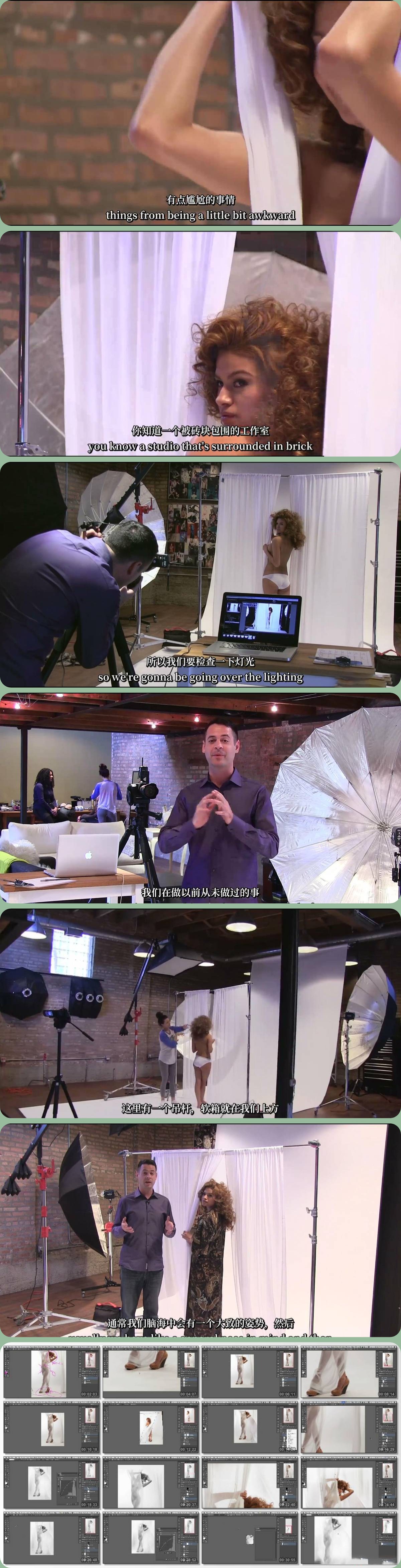 图片[1]-商业人体私房摄影布光与后期教程 附布光示意图-中英字幕-美夕摄影资源
