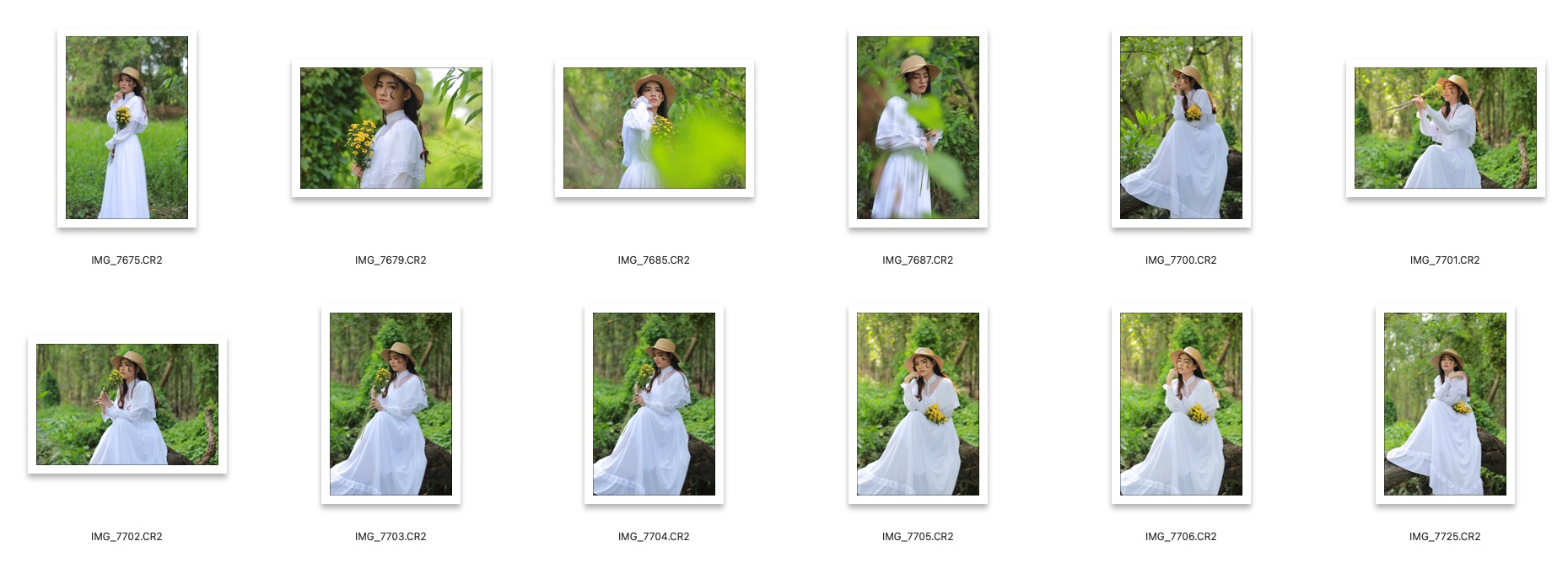 图片[2]-12张森系少女人像摄影RAW原片CR2格式修图调色练习素材