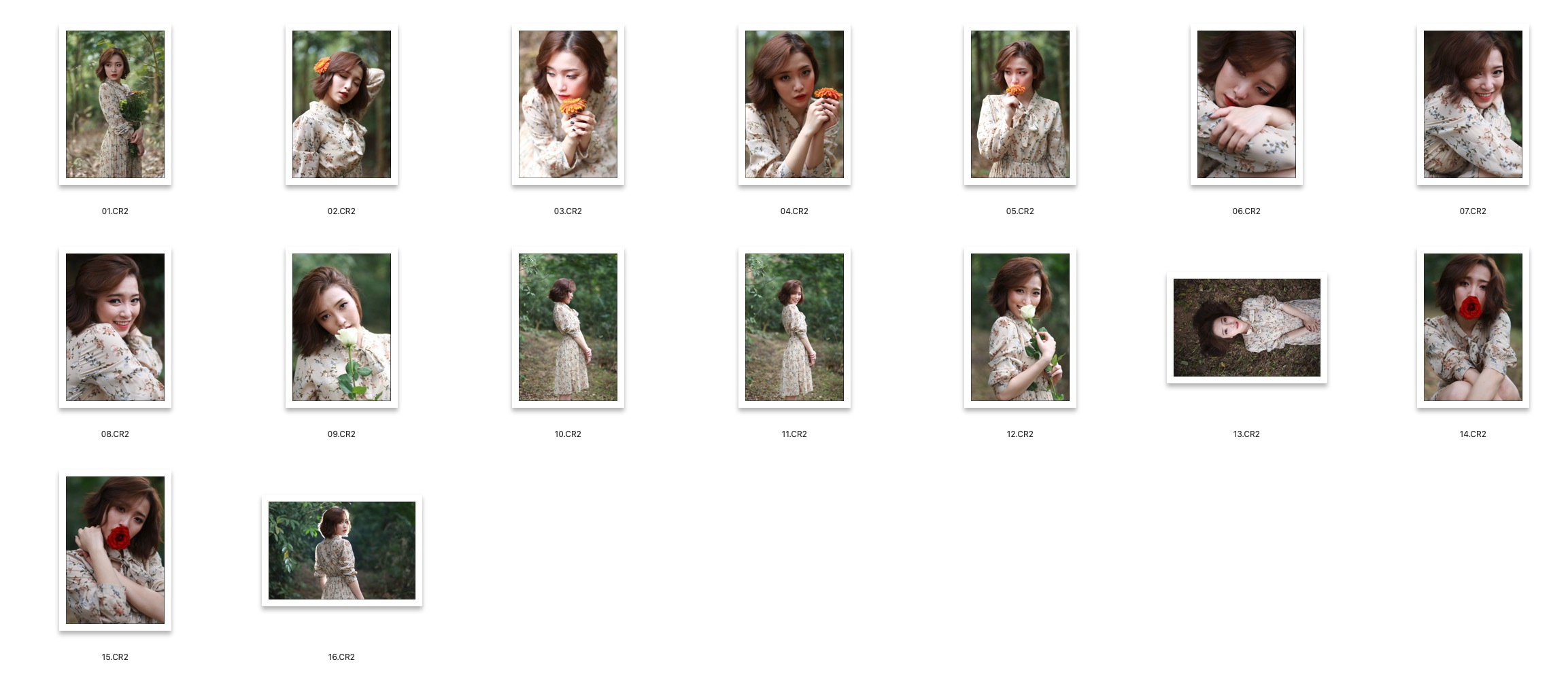 图片[2]-16张森林美女精修调色素材RAW原片CR2格式人像精修练习素材