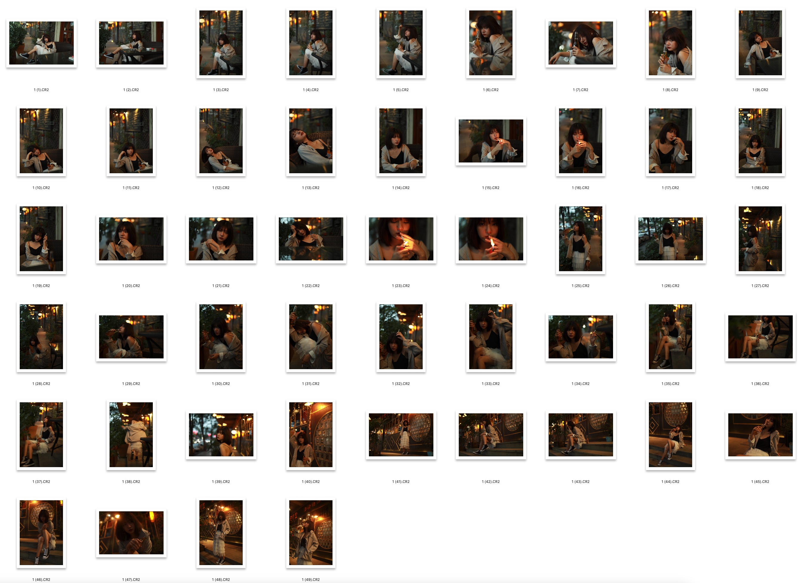 图片[2]-49张写真人像夜景街拍原片CR2格式人像精修练习素材