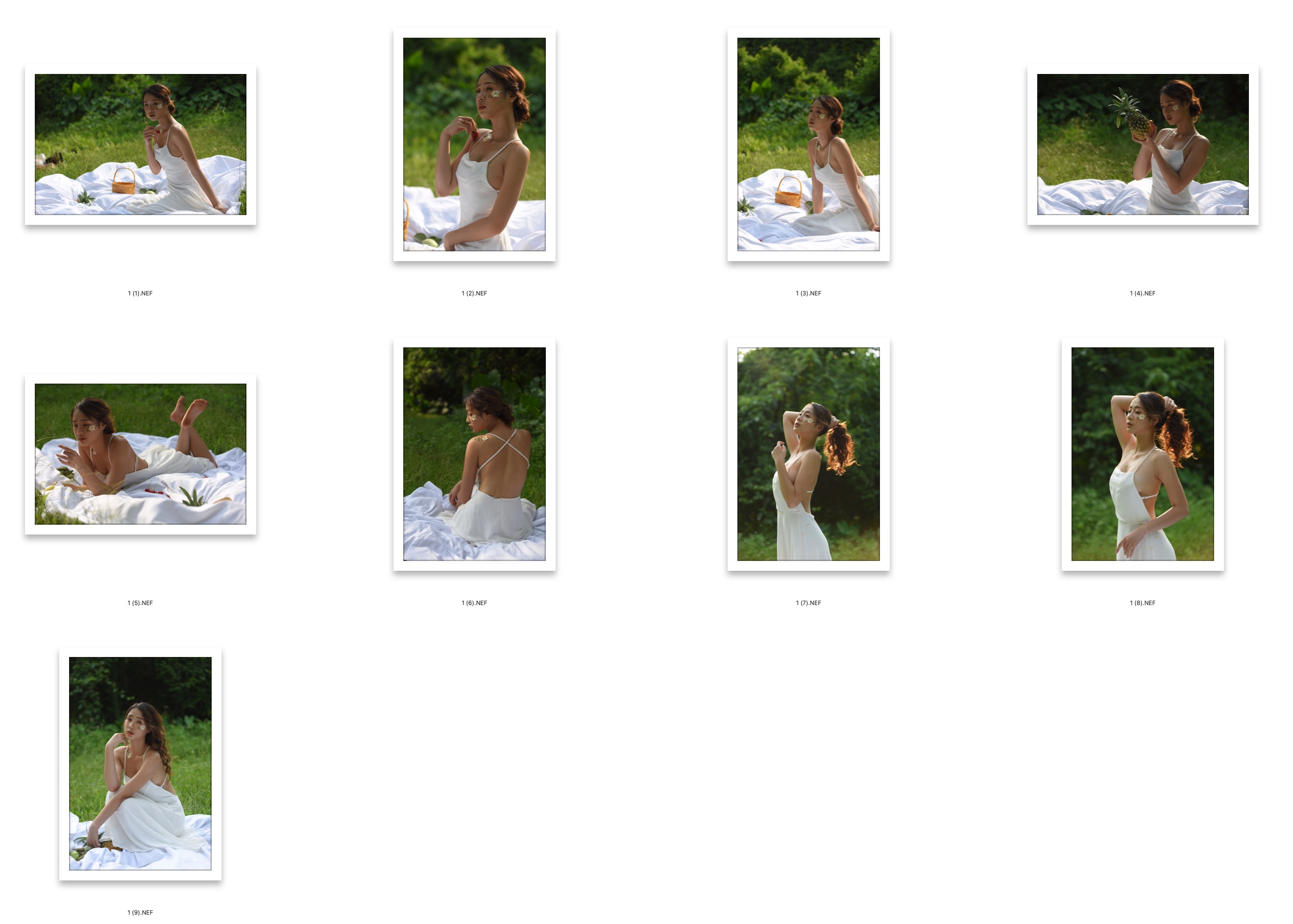 图片[2]-​9张草莓和凤梨女孩草地外拍美女RAW原图NEF格式人像调色练习素材