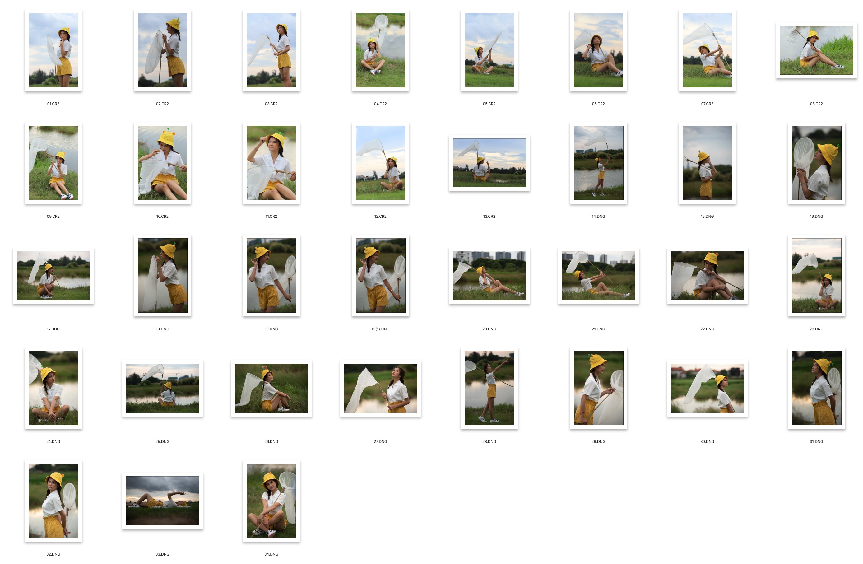 图片[2]-34张女神捕蝶RAW原片CR2格式人像精修调色练习素材