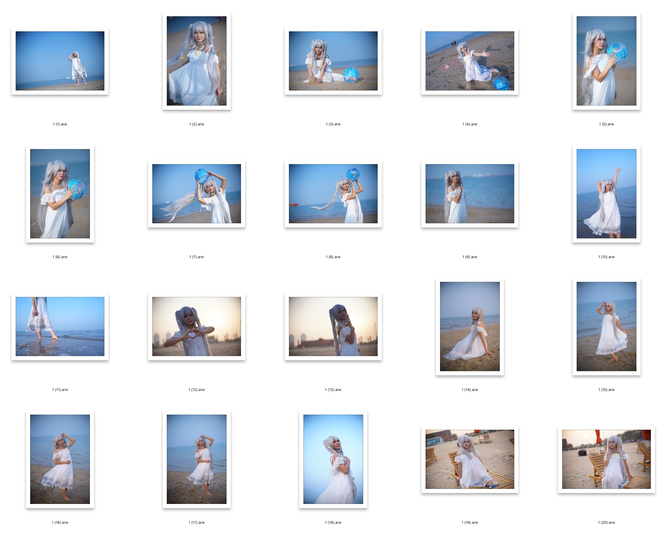 图片[2]-20张海边沙滩白纱cos可爱小姐姐RAW原图ARW格式人像调色练习素材