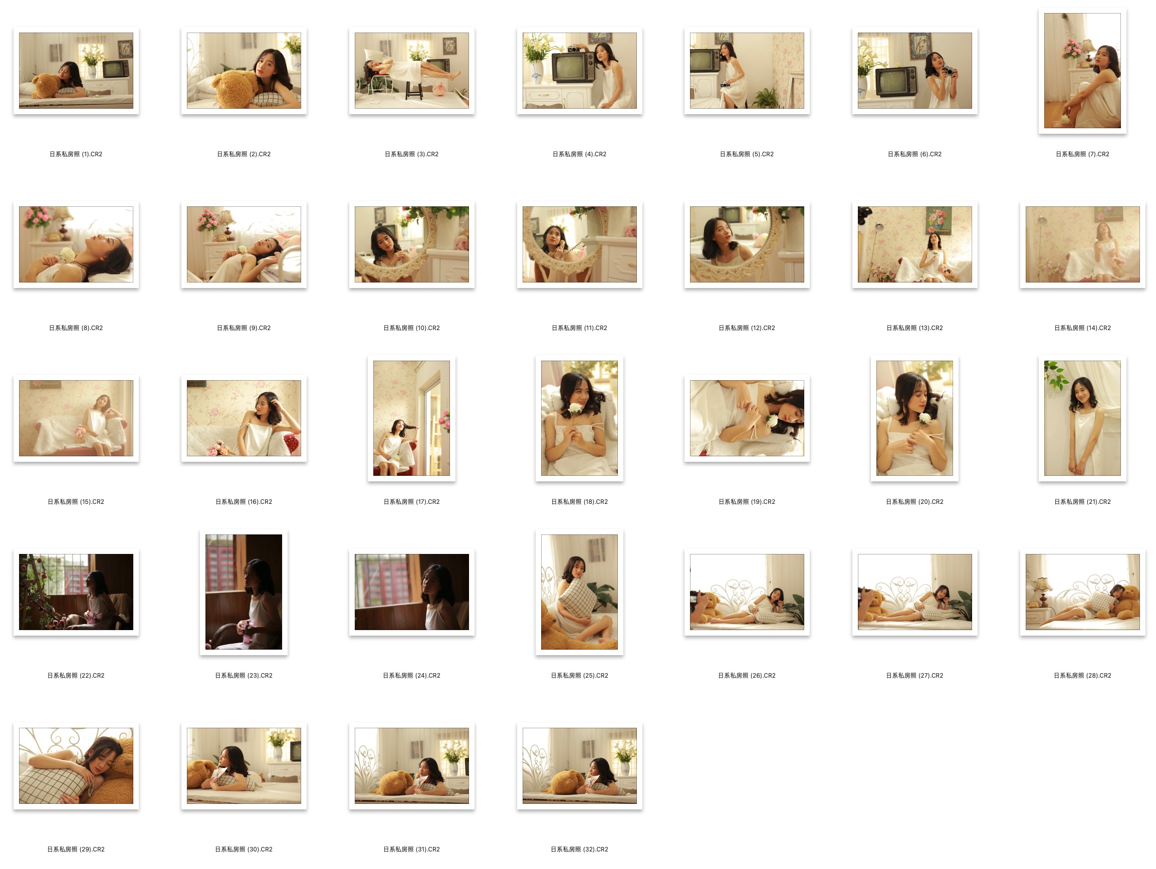 图片[2]-32张一组日系私房写真RAW原图CR2格式人像调色练习素材