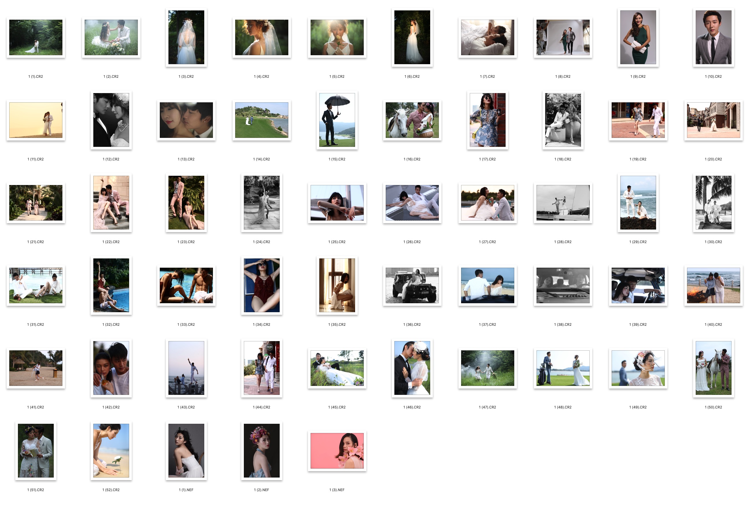 图片[2]-​55张精选婚纱写真后期RAW原图CR2格式人像精修调色练习素材​