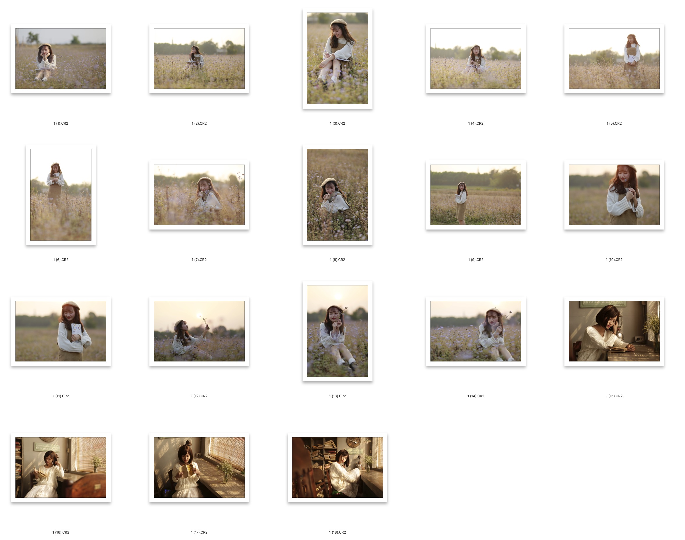 图片[2]-18张日系清新文艺美女RAW原图CR2格式人像精修调色练习素材