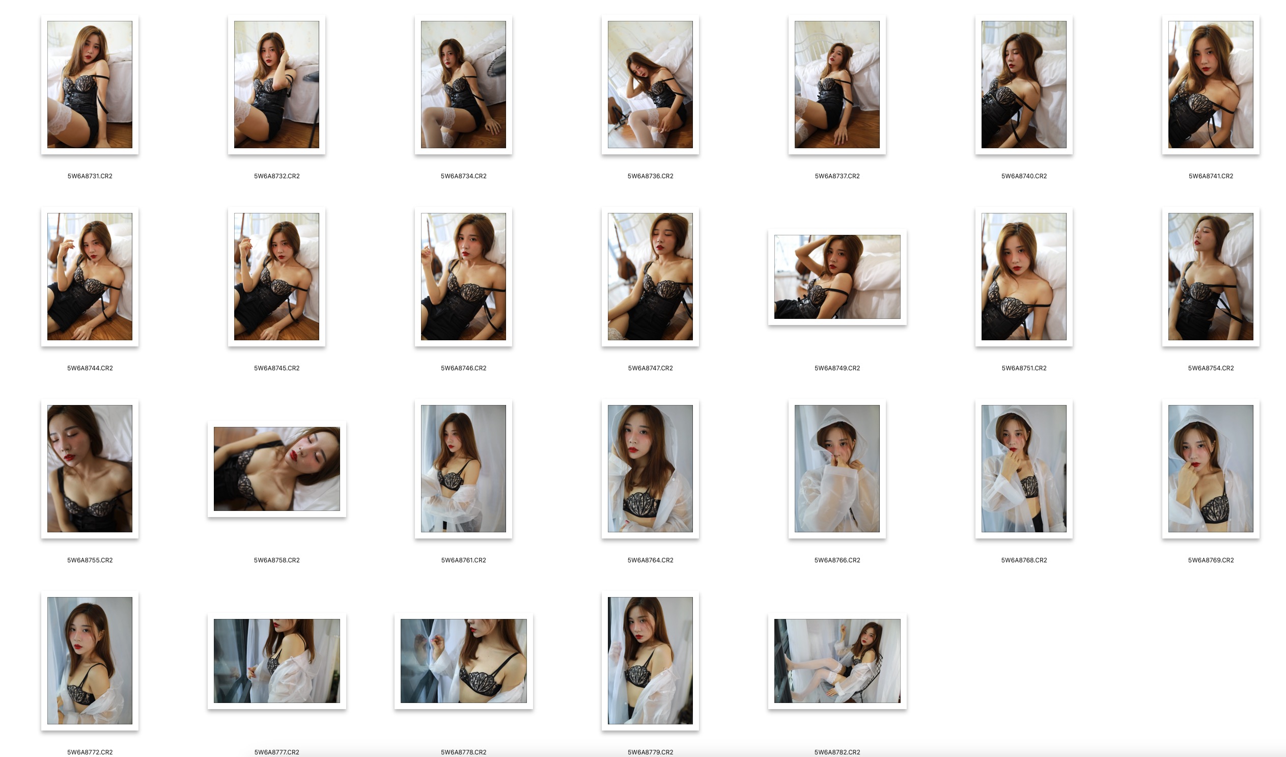 图片[2]-61张超诱惑的蕾丝微醺装私房写真RAW原图CR2格式人像练习素材