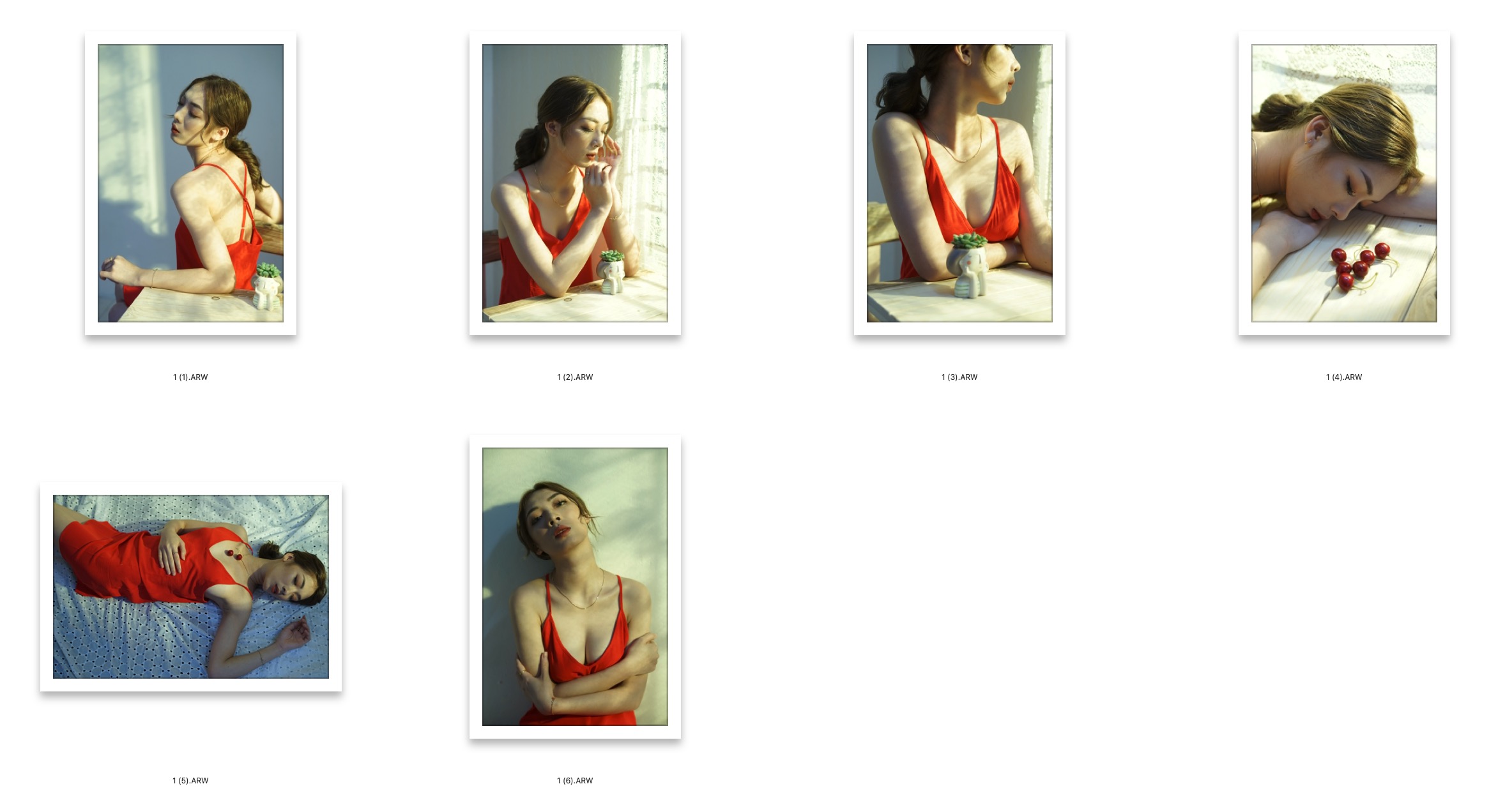 图片[2]-6张红色吊带裙私房美女RAW原图ARW格式人像精修调色练习素材