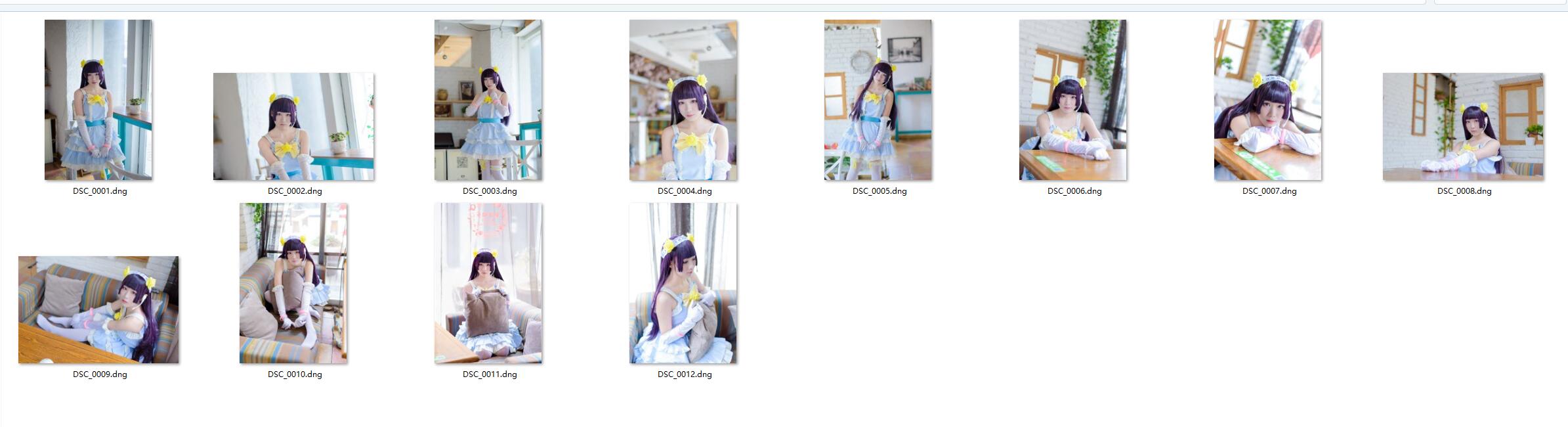 图片[2]-12张可爱初中女学生室内COS摄影RAW原片DNG格式人像精修素材