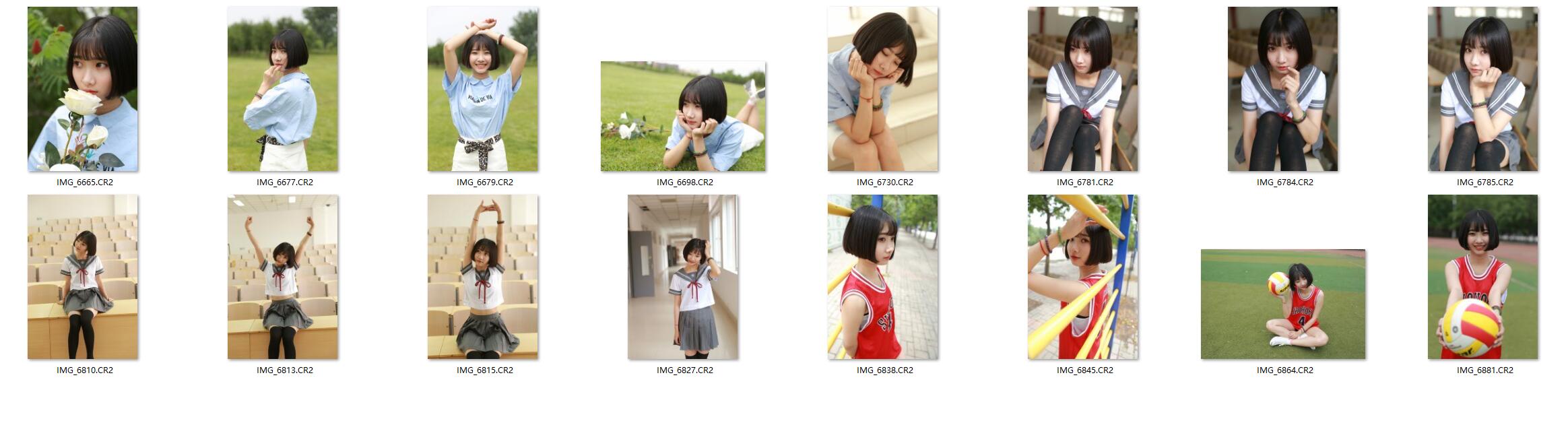 图片[2]-16张精选校园清新可爱小姐姐高清RAW原片CR2格式人像精修素材