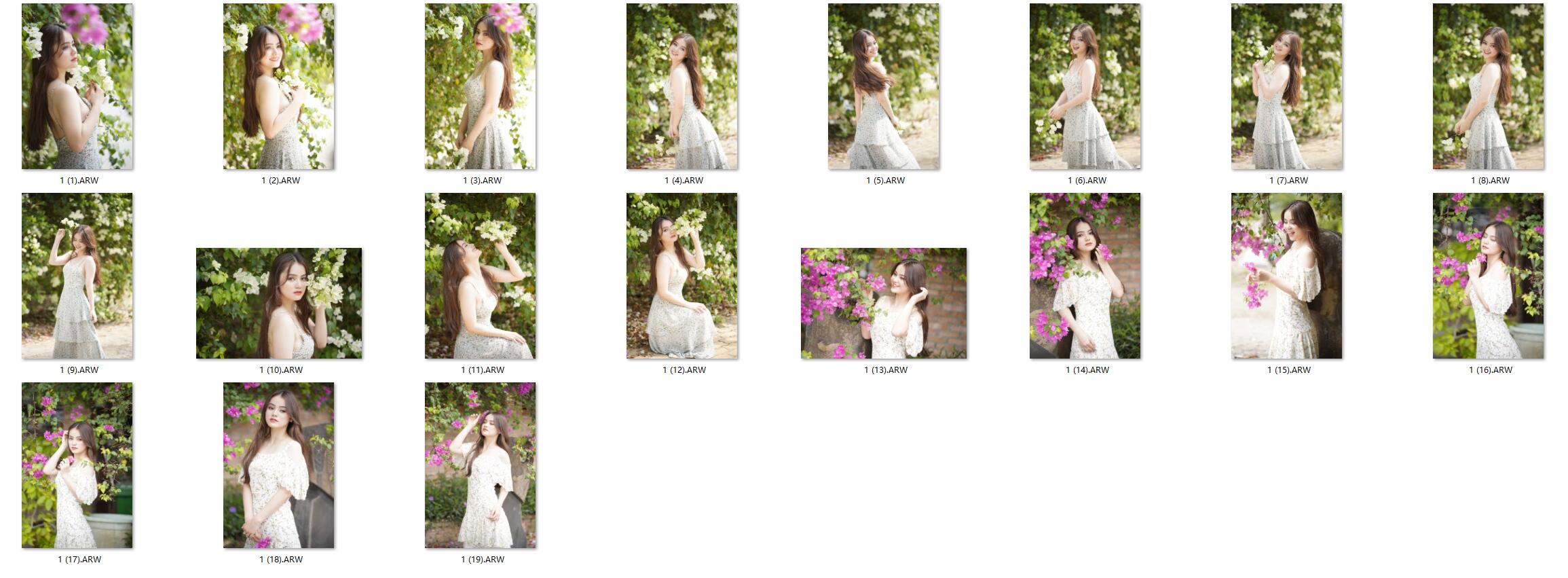 图片[2]-19张淡绿三角梅-户外漂亮美女RAW原片ARW格式人像精修素材