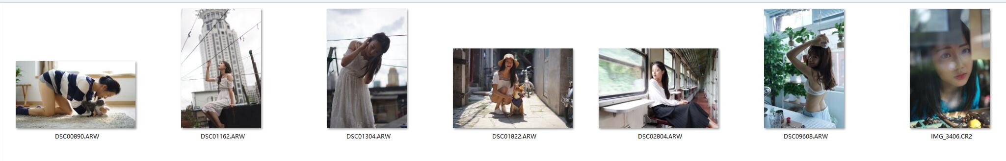 图片[2]-7张珍藏各类美女私房猫咪小可爱天台白裙RAW原片ARW格式素材