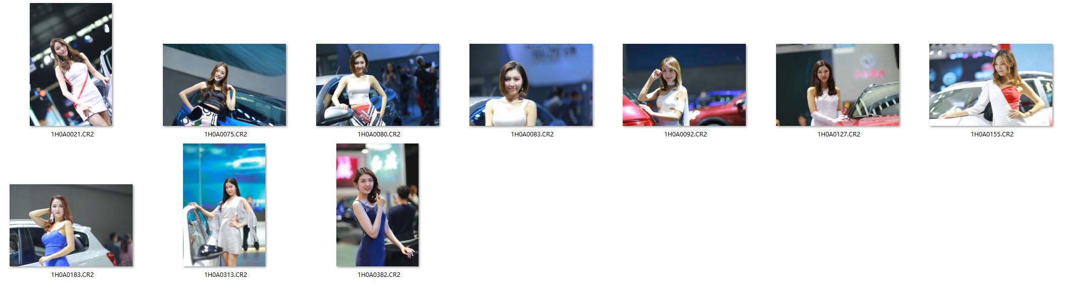 图片[2]-10张各种颜值车展靓丽美女车模RAW原片CR2格式人像精修调色练习素材