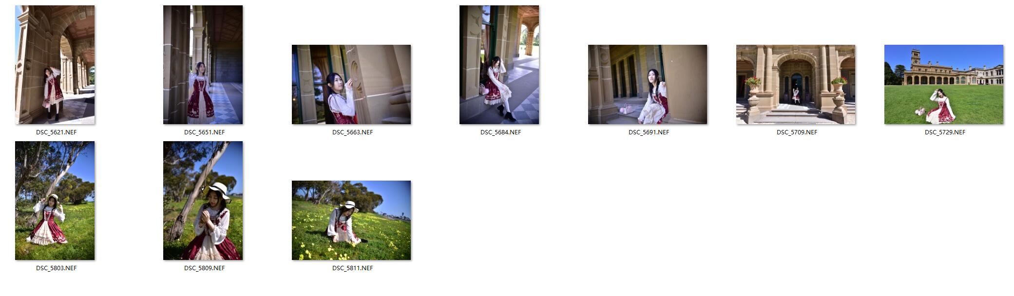 图片[2]-10张洛丽塔风格少女外拍RAW原片NEF格式人像精修调色练习素材