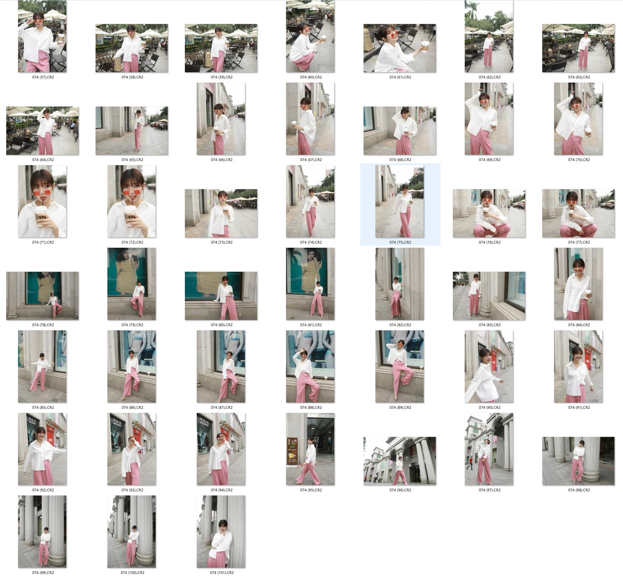 图片[3]-100张美女街拍RAW原片CR2格式人像精修调色练习素材