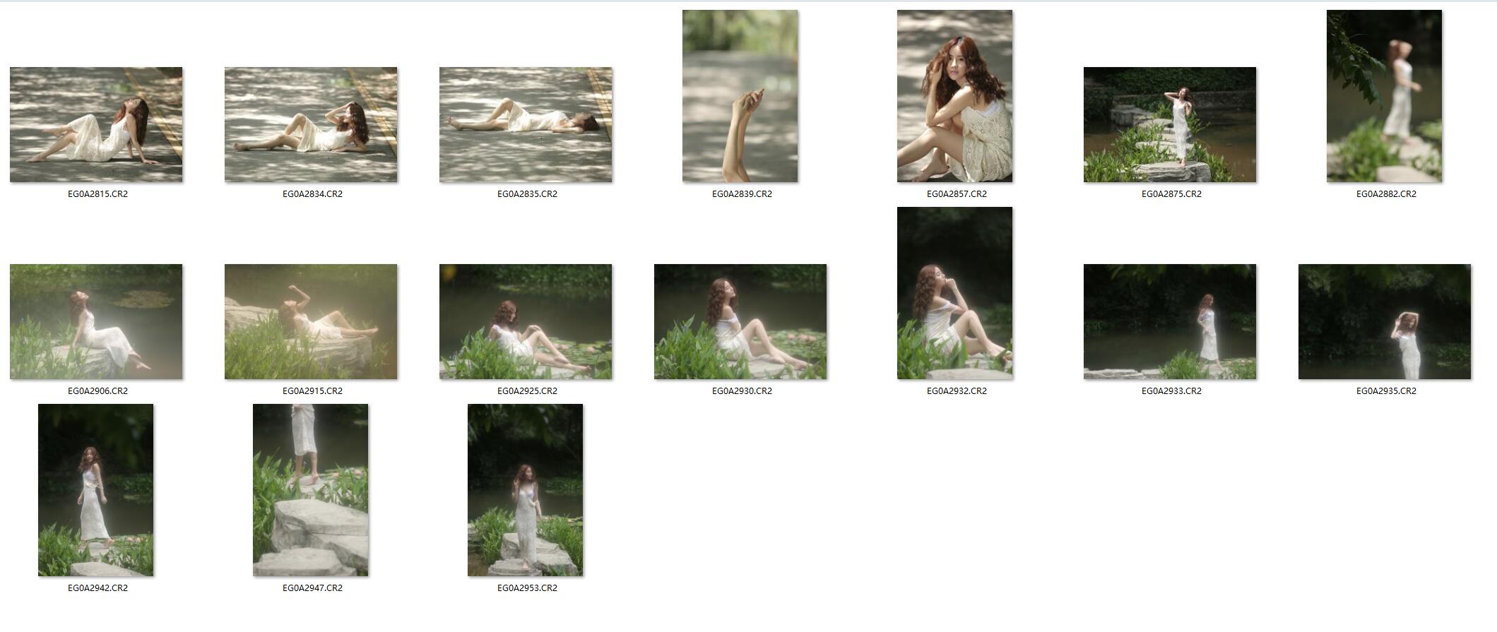 图片[2]-17张林中的性感美女RAW原片CR2格式人像精修调色练习素材