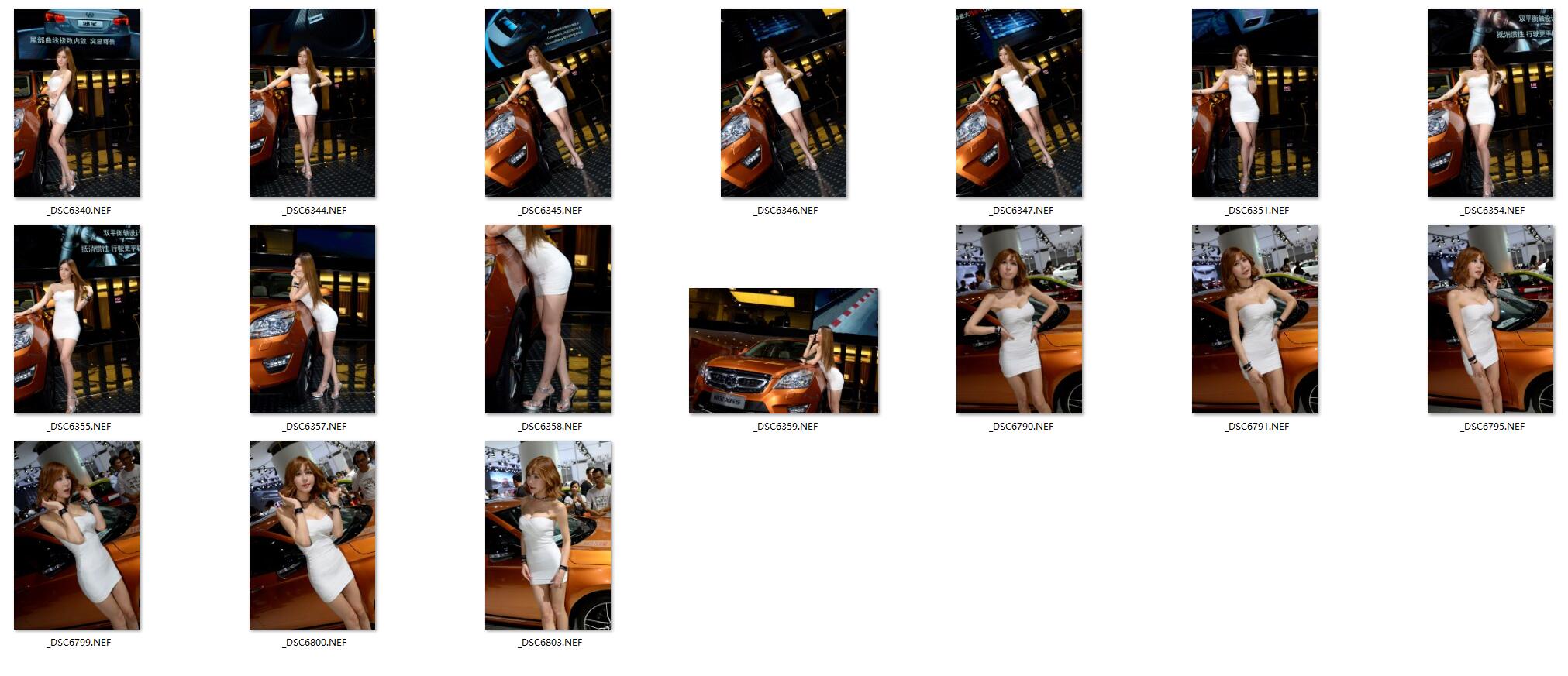 图片[2]-17张车展美女车模摄影RAW原片CR2格式人像精修调色练习素材