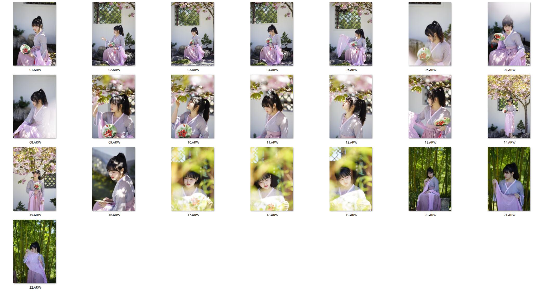 图片[2]-22张汉服美女小妹妹古装人像RAW原片CR2格式人像精修调色练习素材