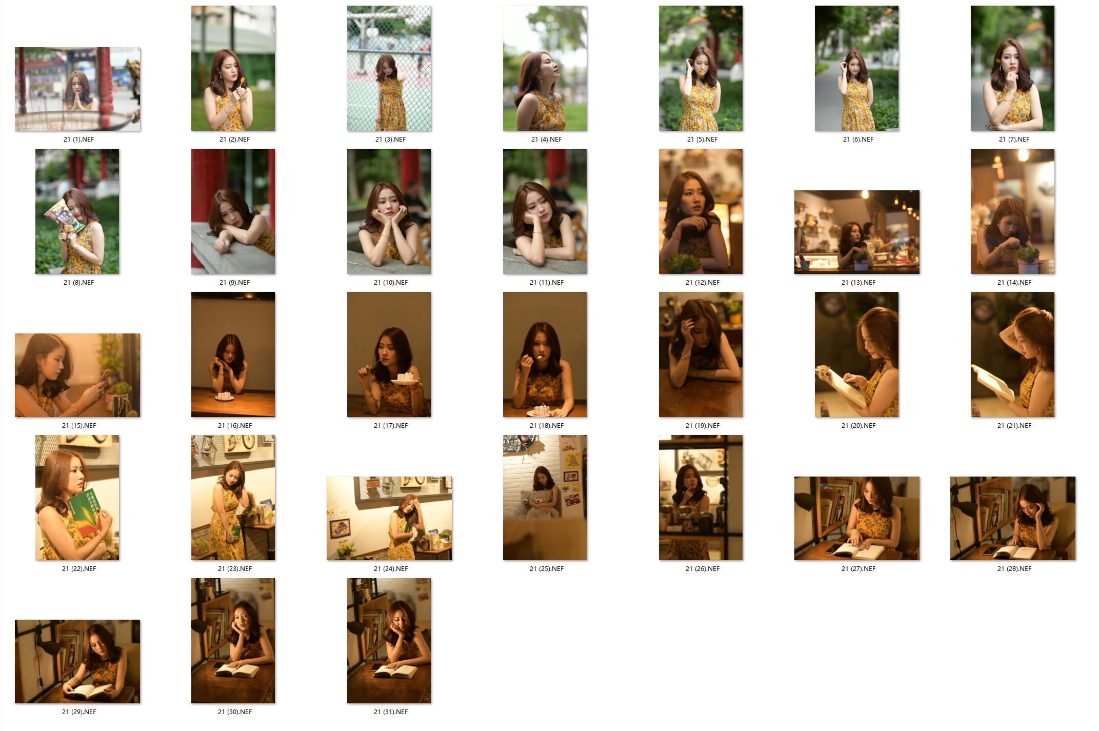 图片[2]-31张花裙美女模特RAW原片NEF格式人像精修调色练习素材