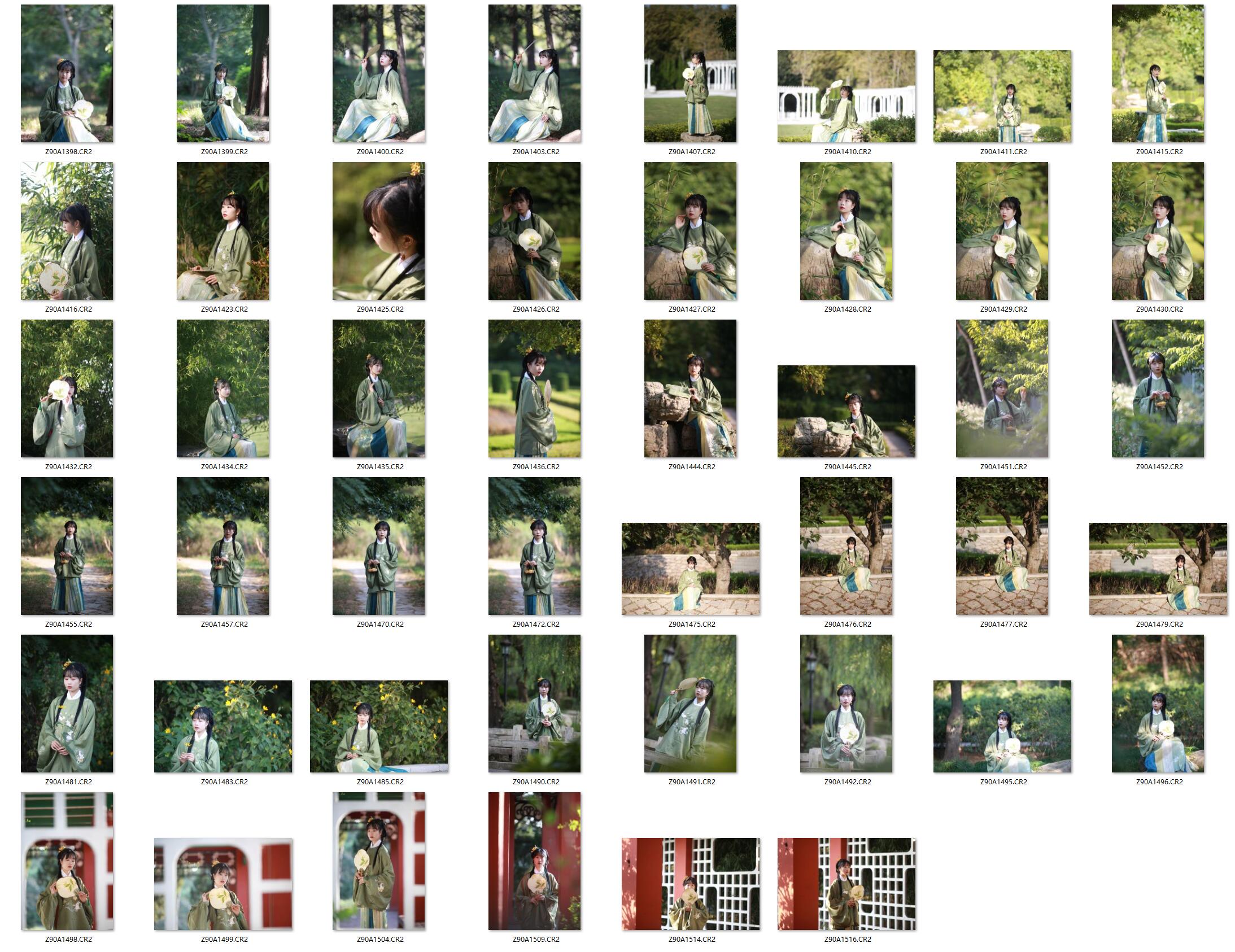 图片[2]-46张古装汉服美女外拍RAW原片CR2格式人像精修调色练习素材
