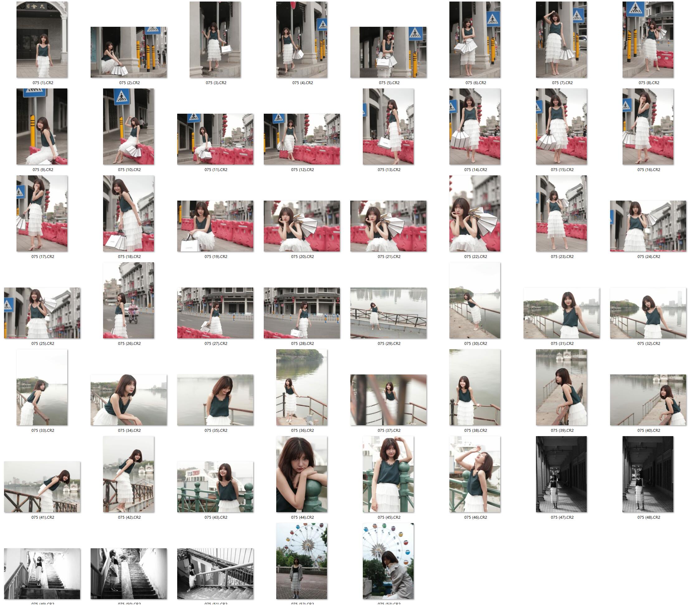 图片[2]-53张美女街拍RAW原片CR2格式人像精修调色练习素材