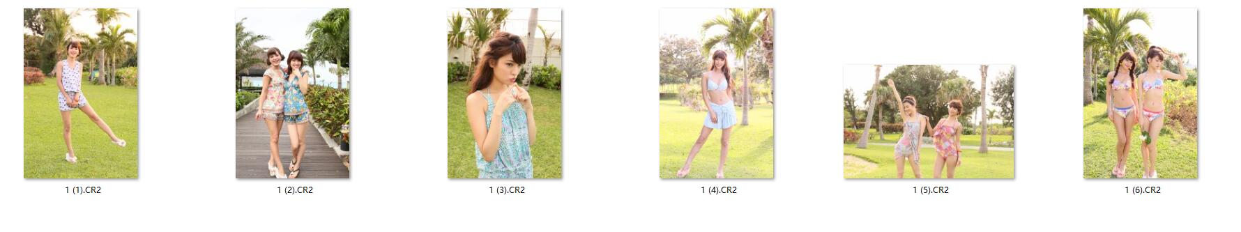 图片[2]-6张韩国小姐大赛草坪泳装人像美女RAW原片CR2格式人像精修调色练习素材