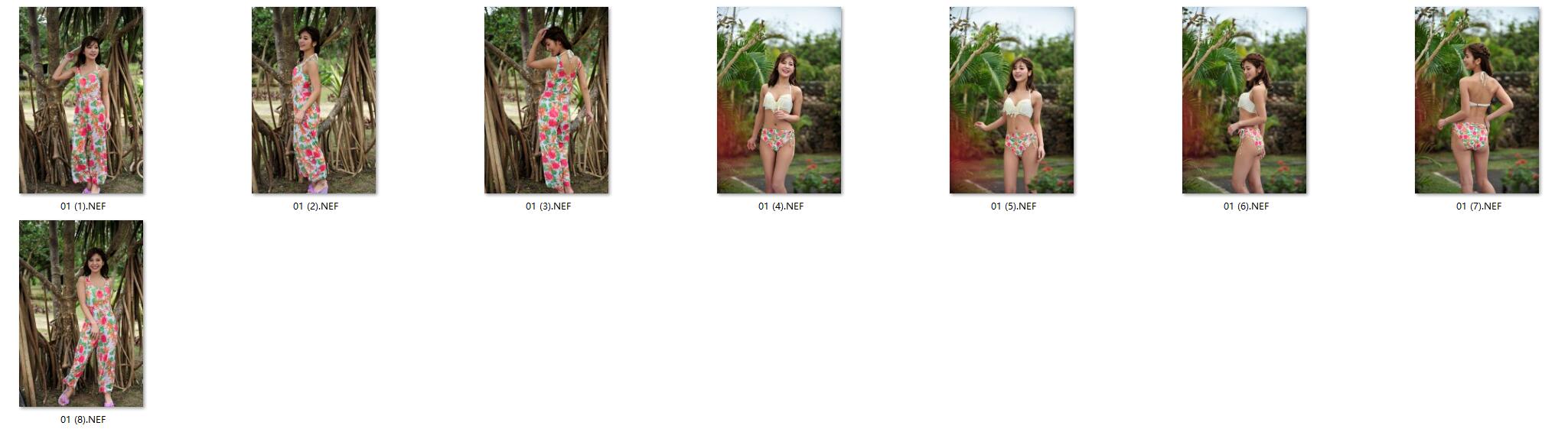 图片[2]-8张日系泳装美女海边外景RAW原片NEF格式人像精修调色练习素材