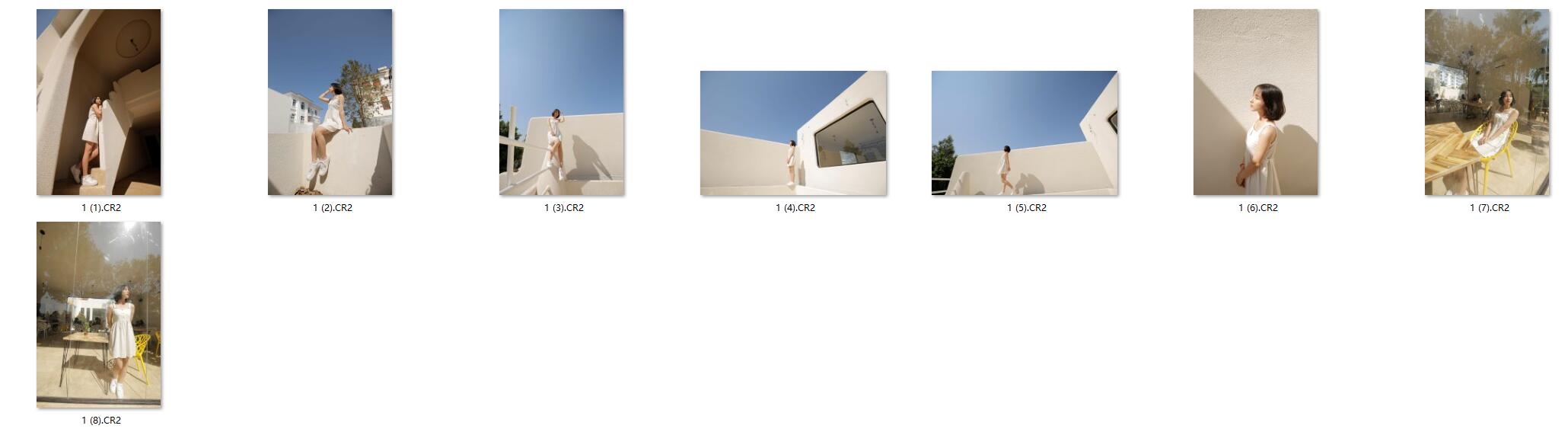 图片[2]-8张清新日系美女超广角人像RAW原片CR2格式人像精修调色练习素材