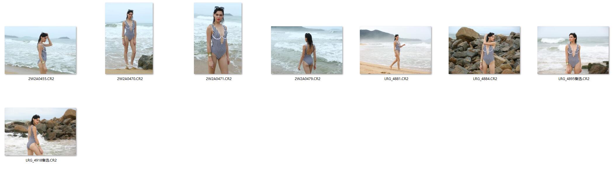 图片[2]-8张RAW格式高挑外模三亚海滩RAW原片CR2格式人像精修调色练习素材