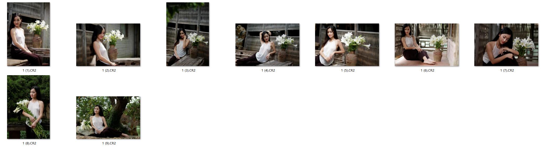 图片[2]-9张越南乡间民宿美女人像RAW原片CR2格式人像精修调色练习素材