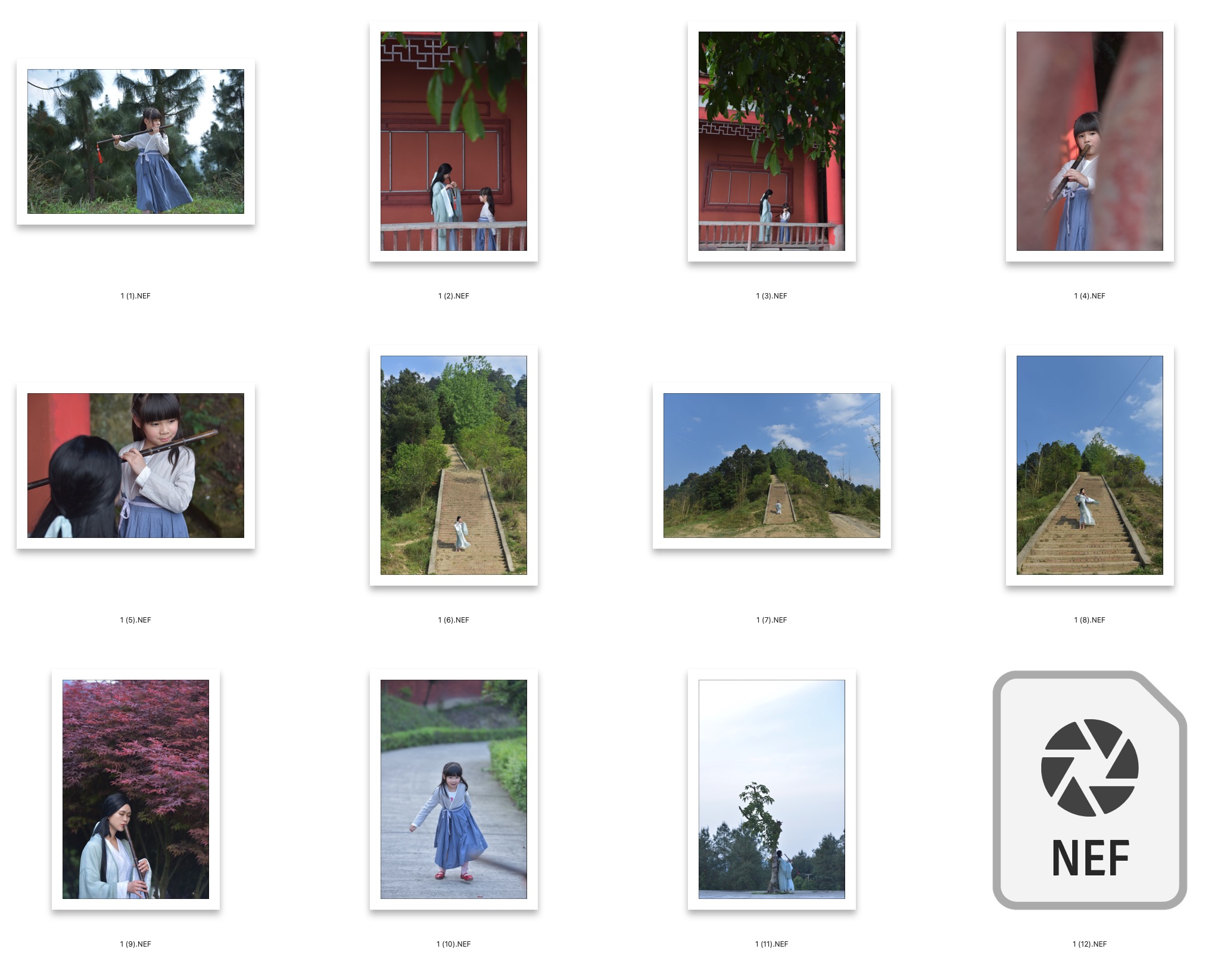 图片[2]-​11张古风汉服小美女RAW原片NEF格式人像精修练习素材​