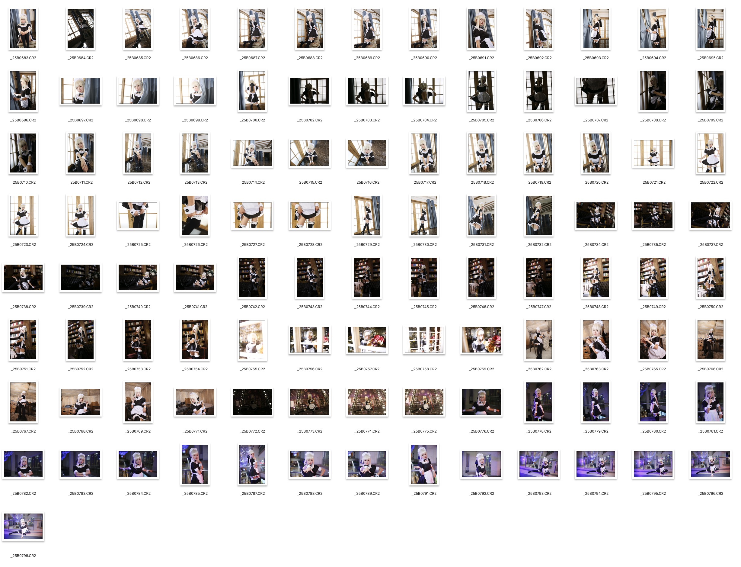 图片[5]-​370张美女COS女仆装RAW原片CR2格式人像精修练习素材​