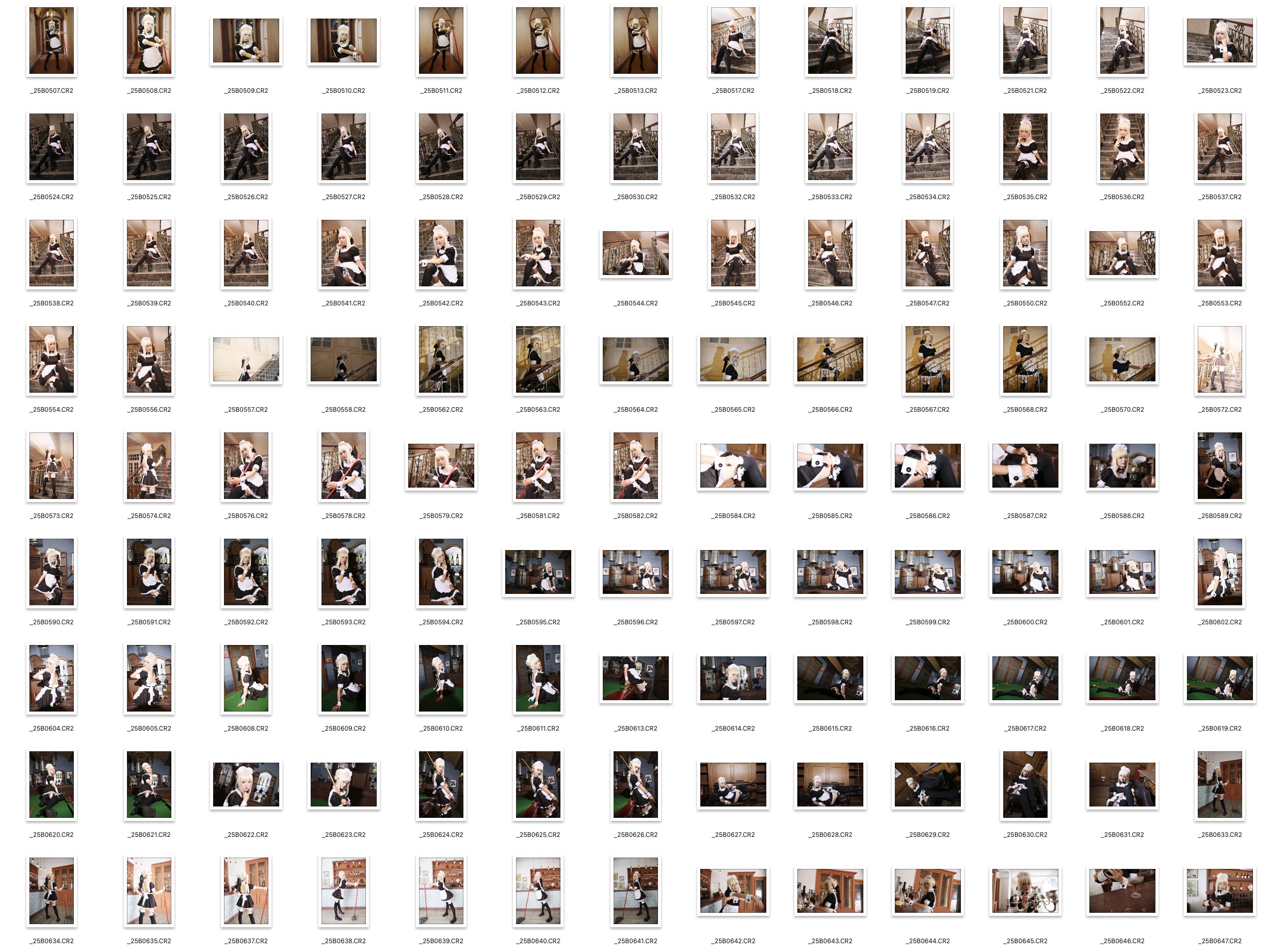 图片[4]-​370张美女COS女仆装RAW原片CR2格式人像精修练习素材​