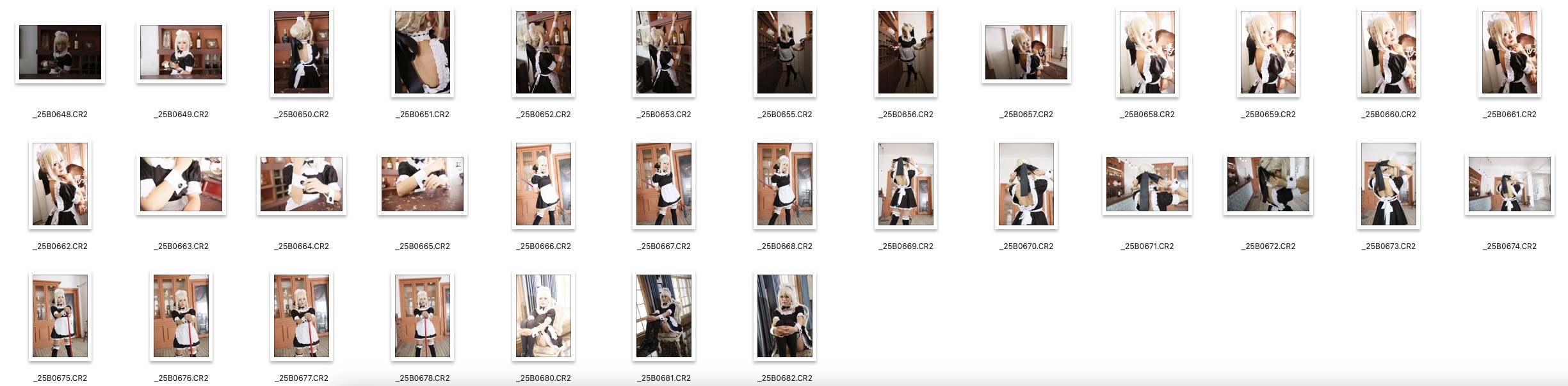 图片[3]-​370张美女COS女仆装RAW原片CR2格式人像精修练习素材​