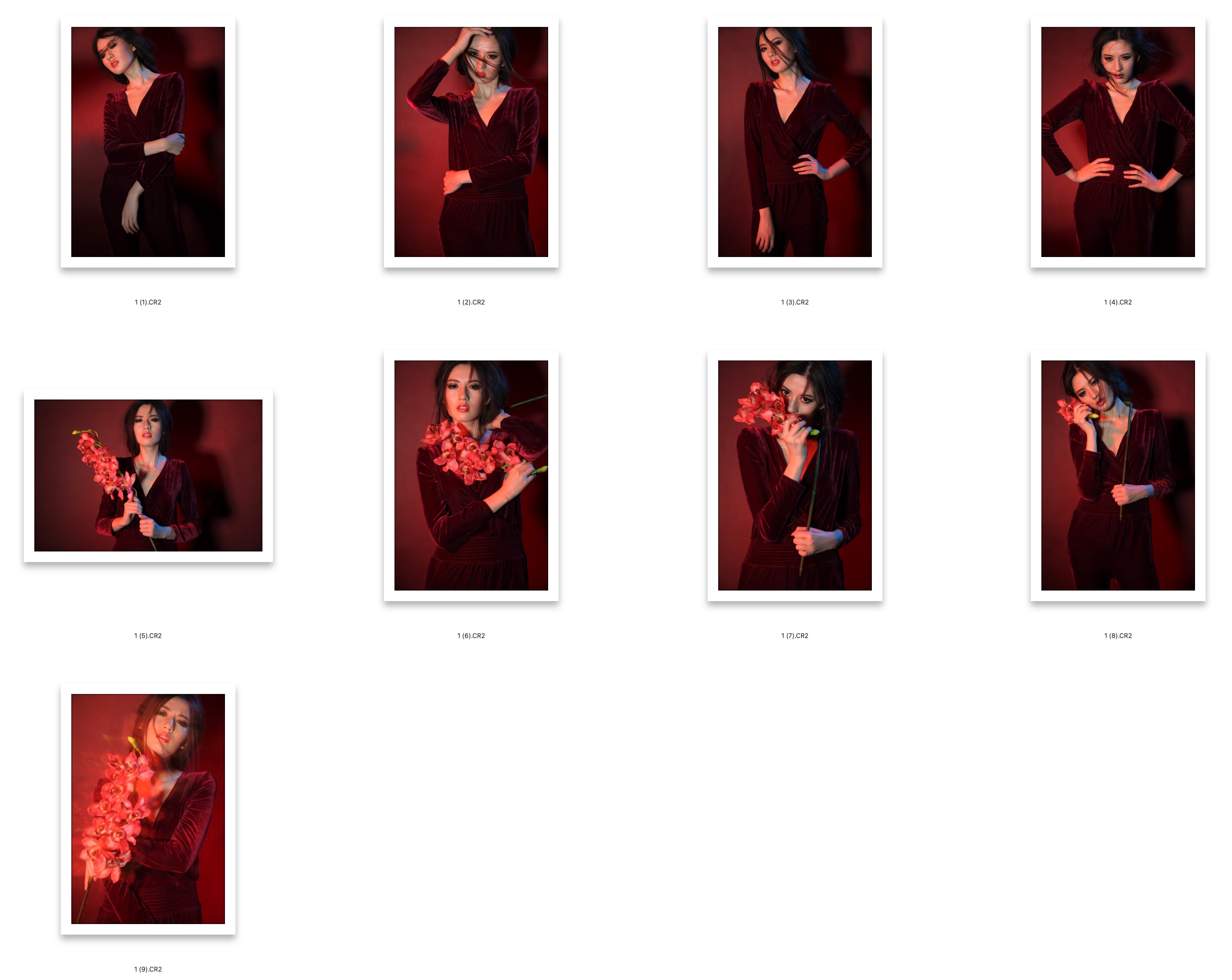 图片[2]-​9张红衣美女棚拍人像RAW原片CR2格式人像精修练习素材​