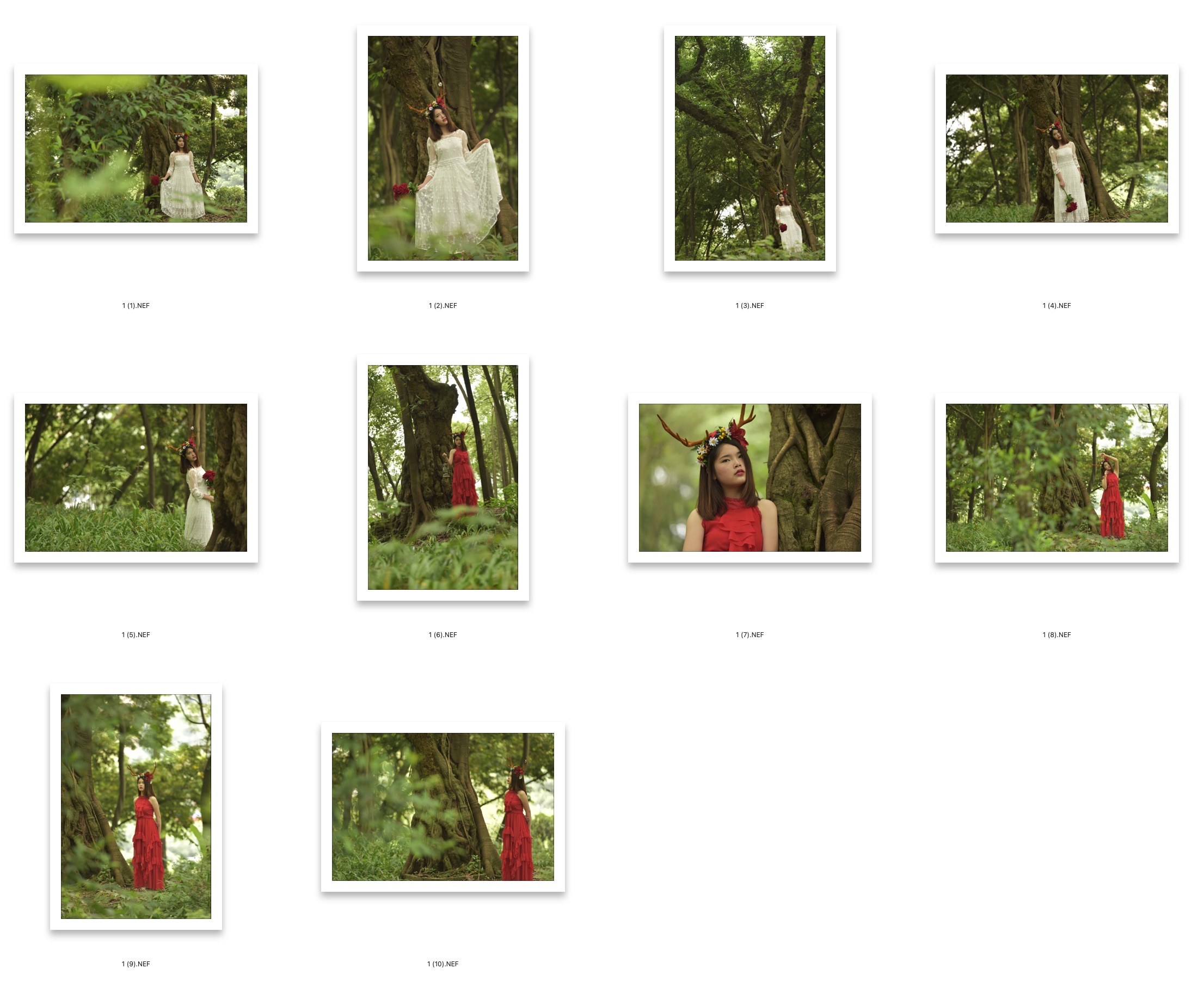 图片[2]-​10张森系美女写真RAW原图NEF格式人像摄影原片底片PS修图素材​