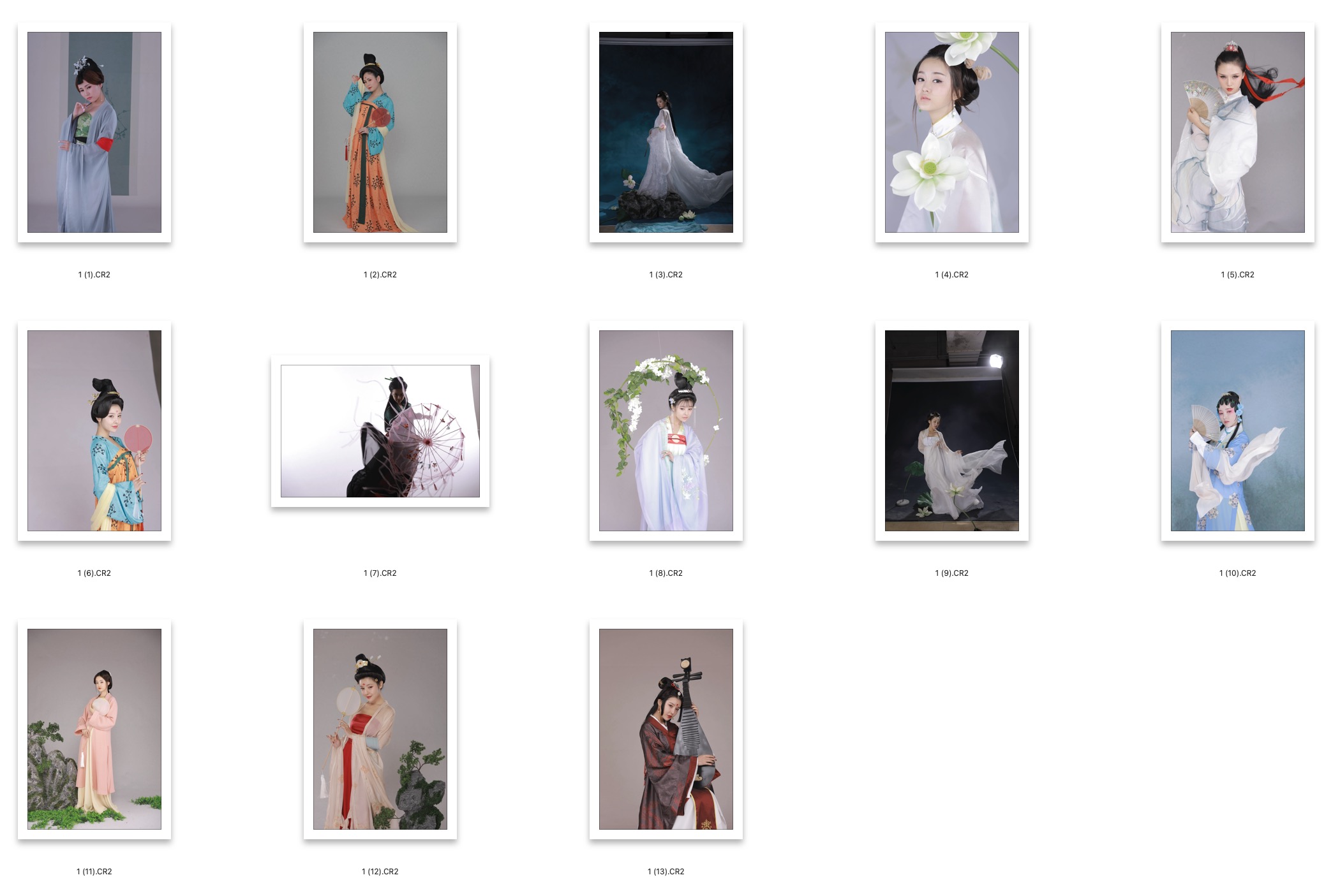 图片[2]-​13张精选古风水墨风工笔风RAW原图CR2格式人像摄影原片修图素材​