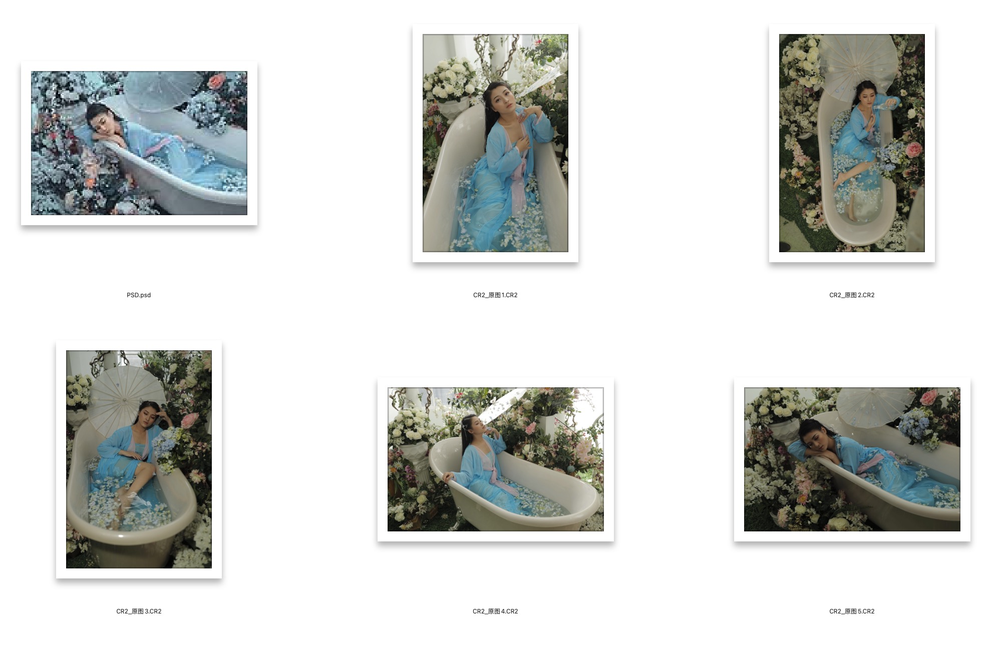 图片[2]-​5张古风美女RAW原图+PSD精修1张CR2格式人像摄影原片底片PS素材​
