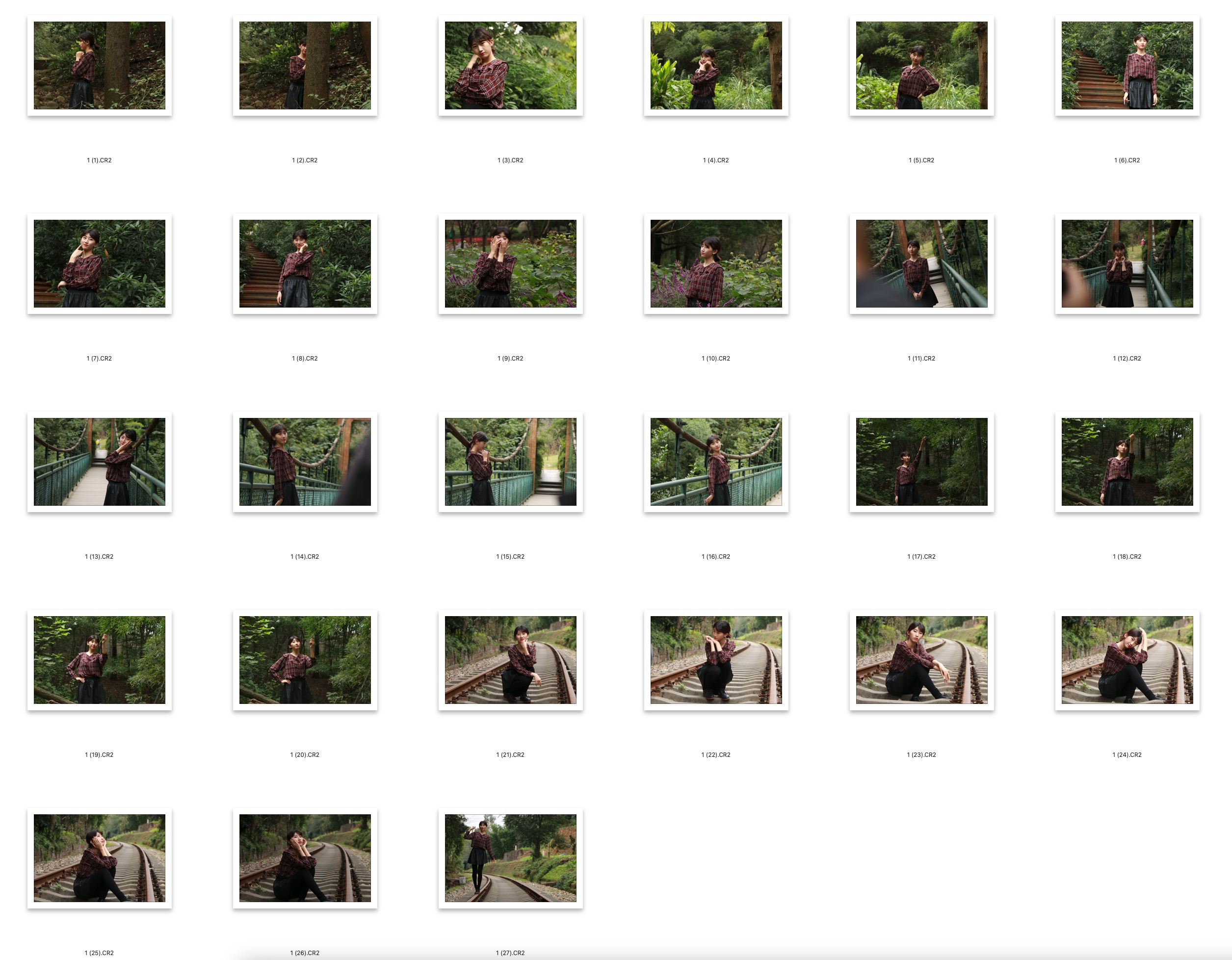 图片[2]-​27张外拍铁轨美女写真RAW原图CR2格式人像摄影原片底片PS修图素材​