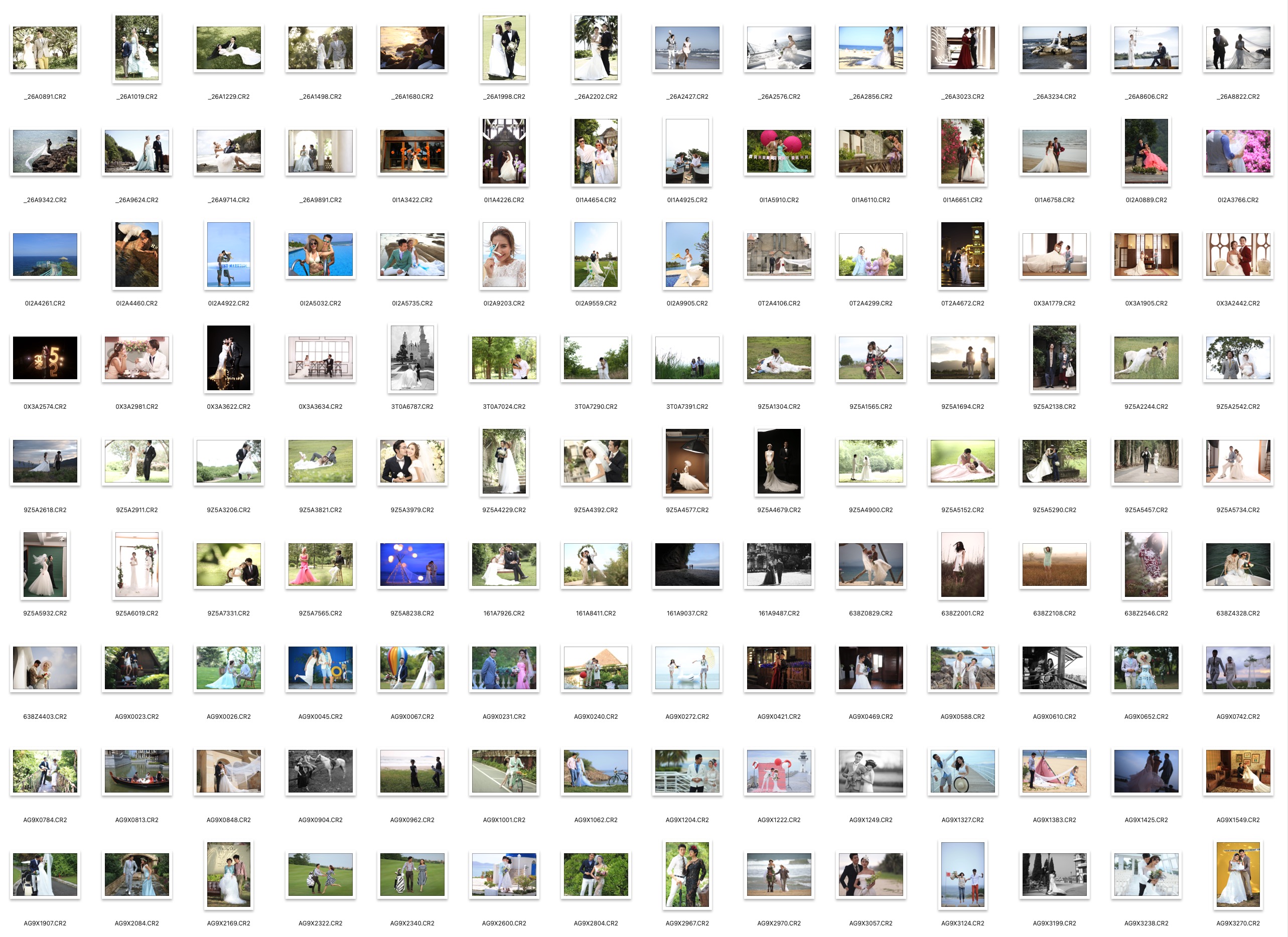 图片[3]-​276张精选不同风格婚纱照旅拍RAW原图CR2格式+预设合集​