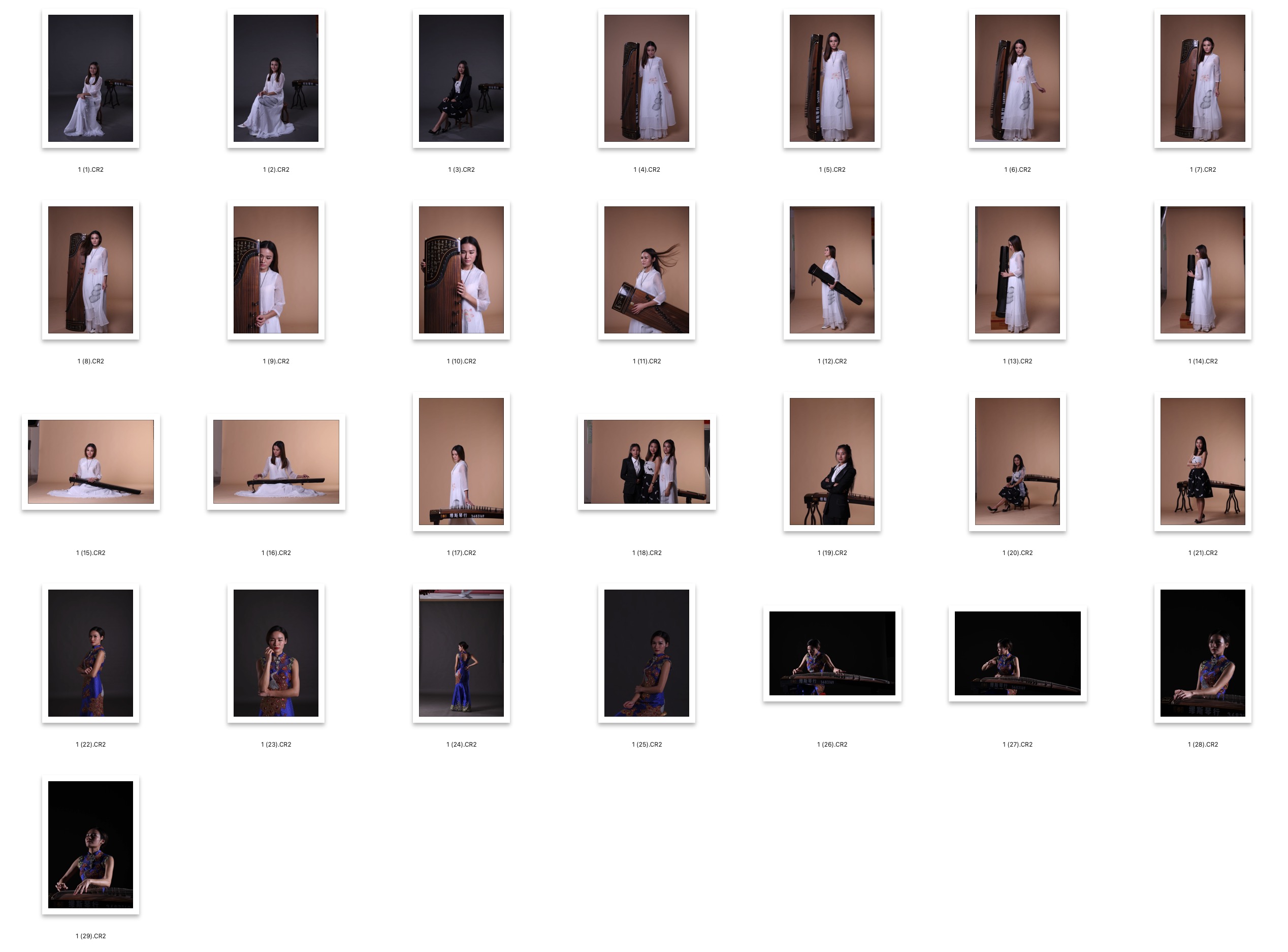 图片[2]-​29张古筝美女室内棚拍RAW原图CR2格式摄影原片底片PS素材​