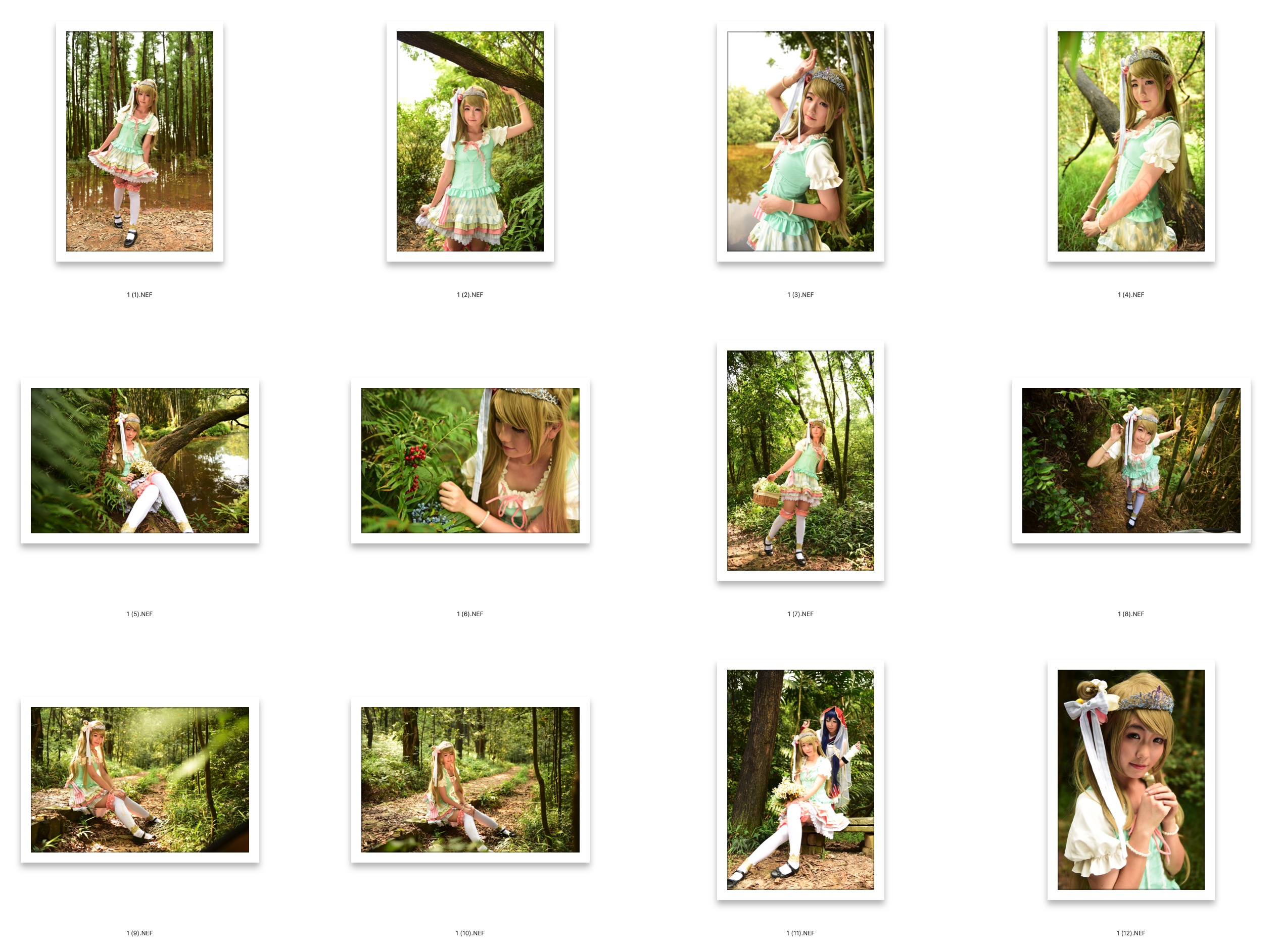 图片[2]-​12张森林中的小美女COS秀原图NIKON D750拍摄NEF格式人像原片​
