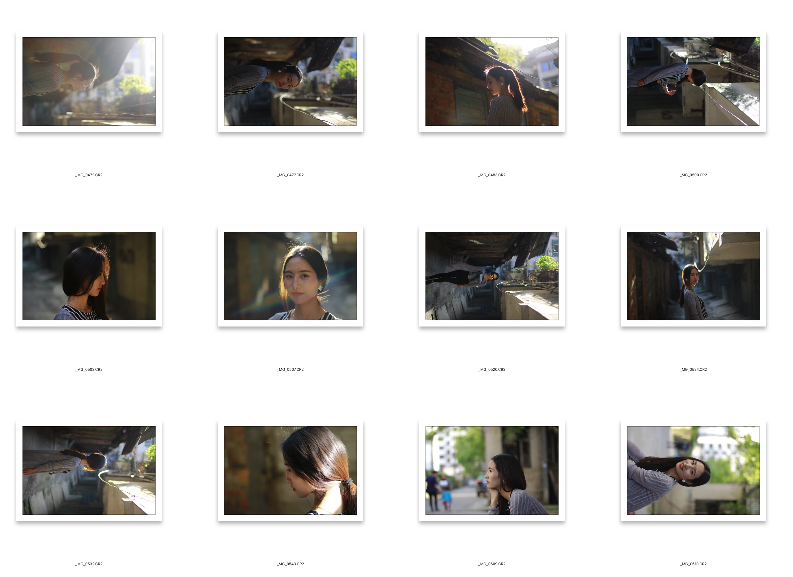 图片[2]-​12张小巷美女逆光RAW原图CR2格式未修原片摄影原档修图练习素材​