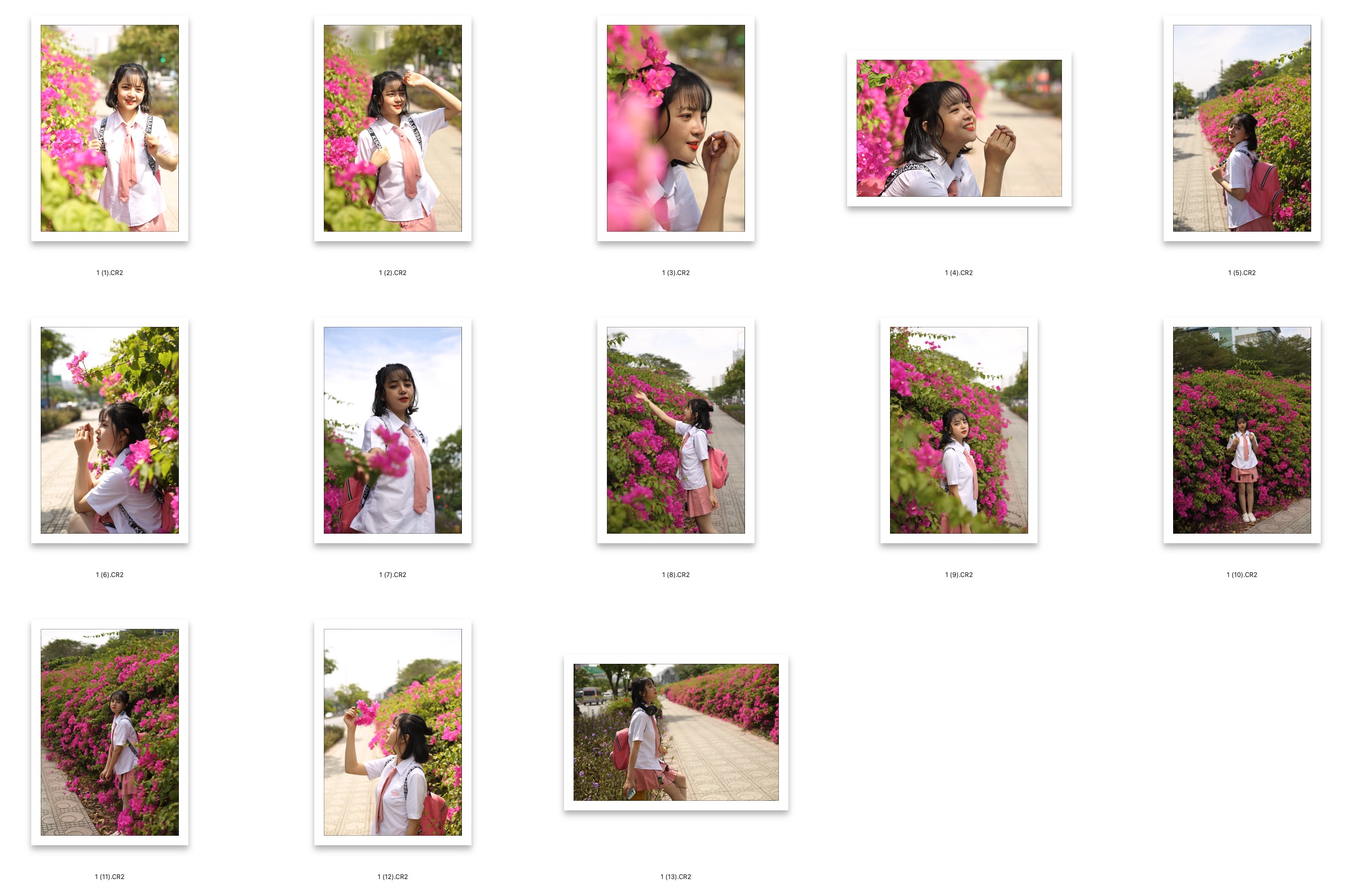 图片[2]-​13张粉色JK美女写真RAW原图CR2格式未修原片摄影原档修图练习素材​