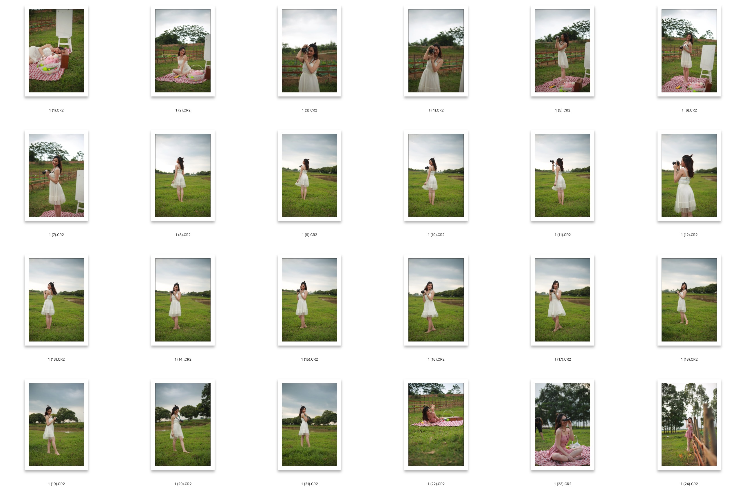 图片[3]-​48张夏日森系美少女写真RAW原图CR2格式未修原片摄影原档修图练习素材​