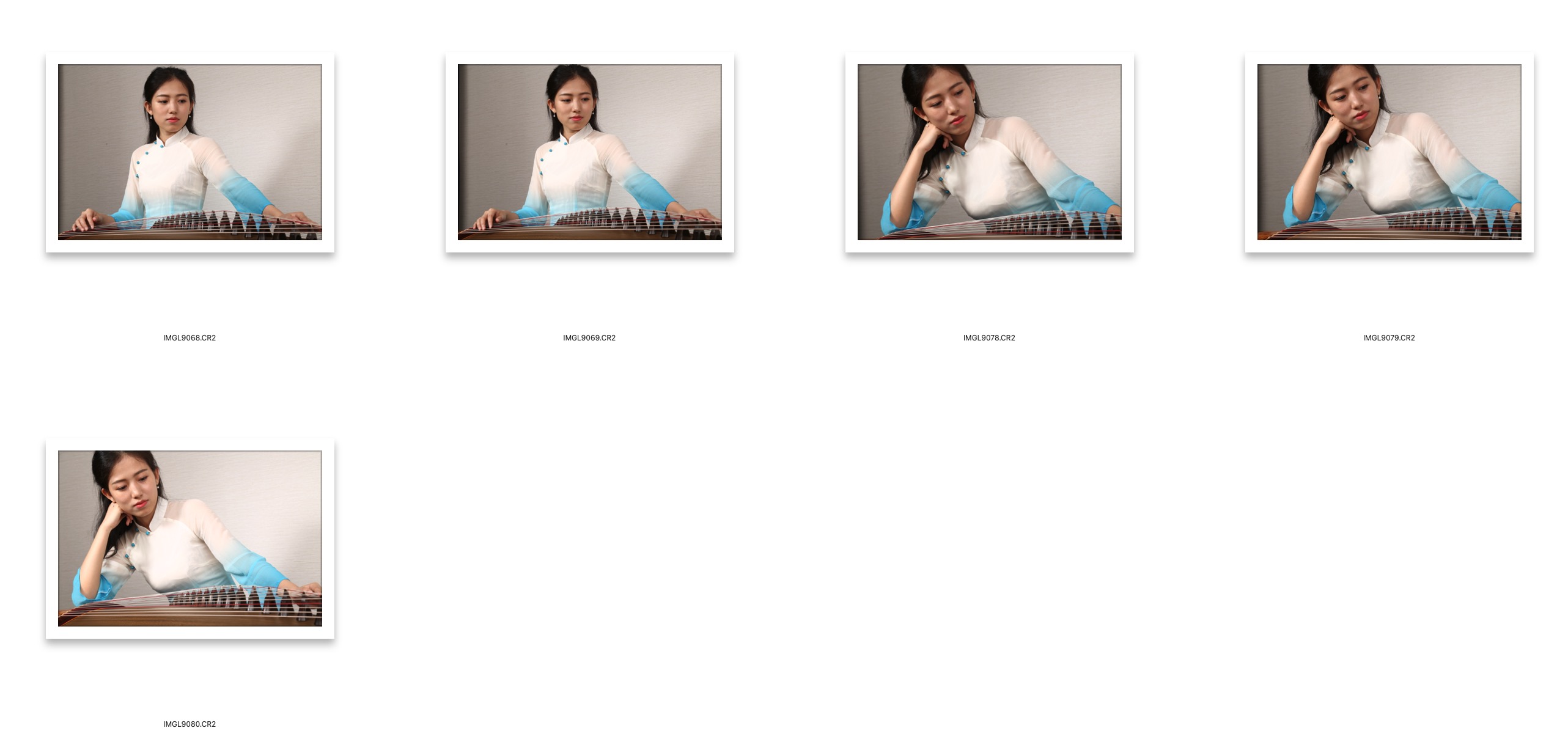 图片[2]-​5张弹古筝美女RAW原图CR2格式未修原片摄影原档修图练习素材​