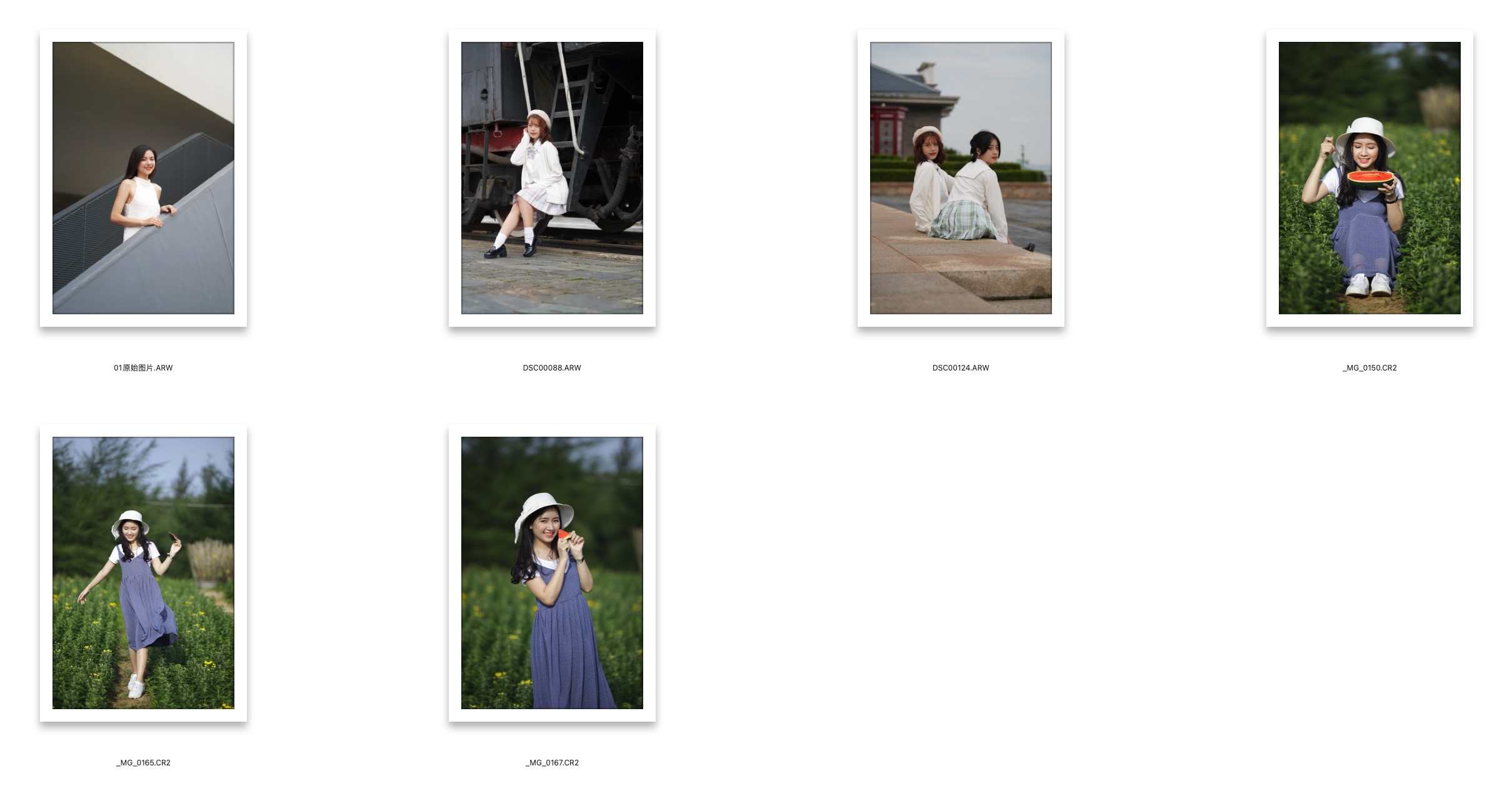 图片[2]-​6张漂亮美女外拍写真RAW原图CR2格式未修原片摄影原档修图练习素材​