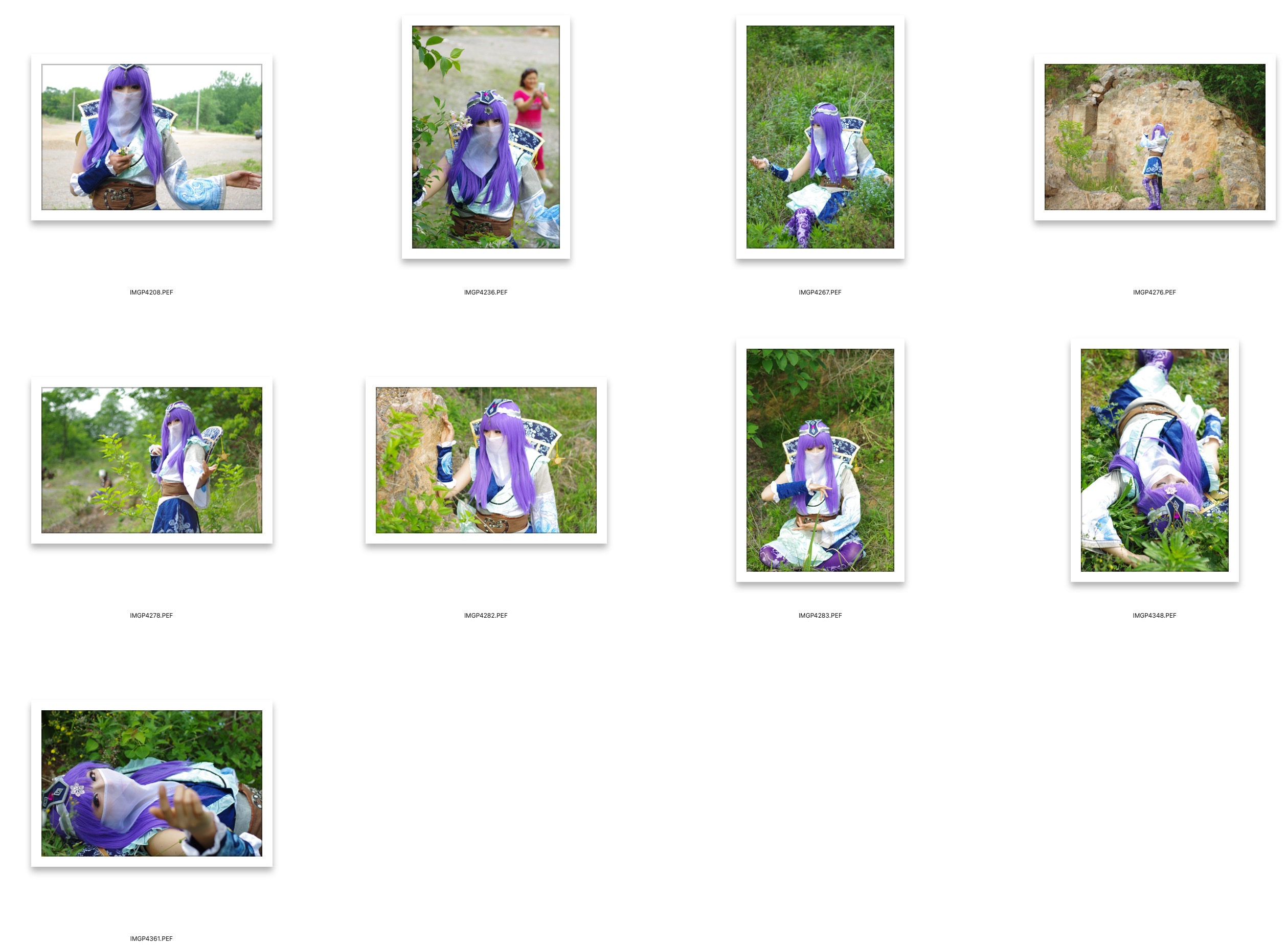 图片[2]-9张美女户外COS少司命RAW原图PEF格式未修原片摄影原档修图练习素材