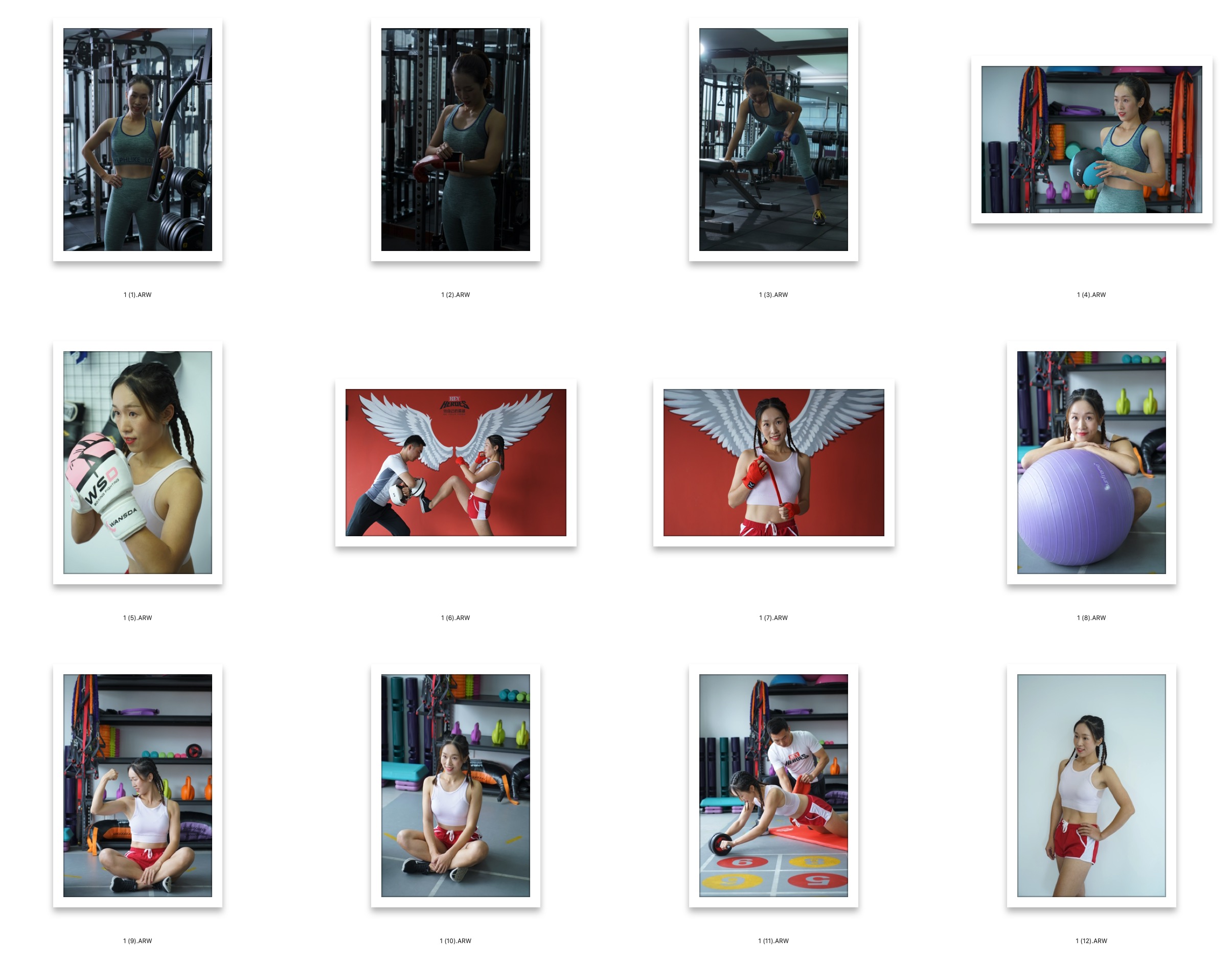 图片[2]-12张健身房美女RAW原图CR2格式未修原片摄影原档PS修图练习素材