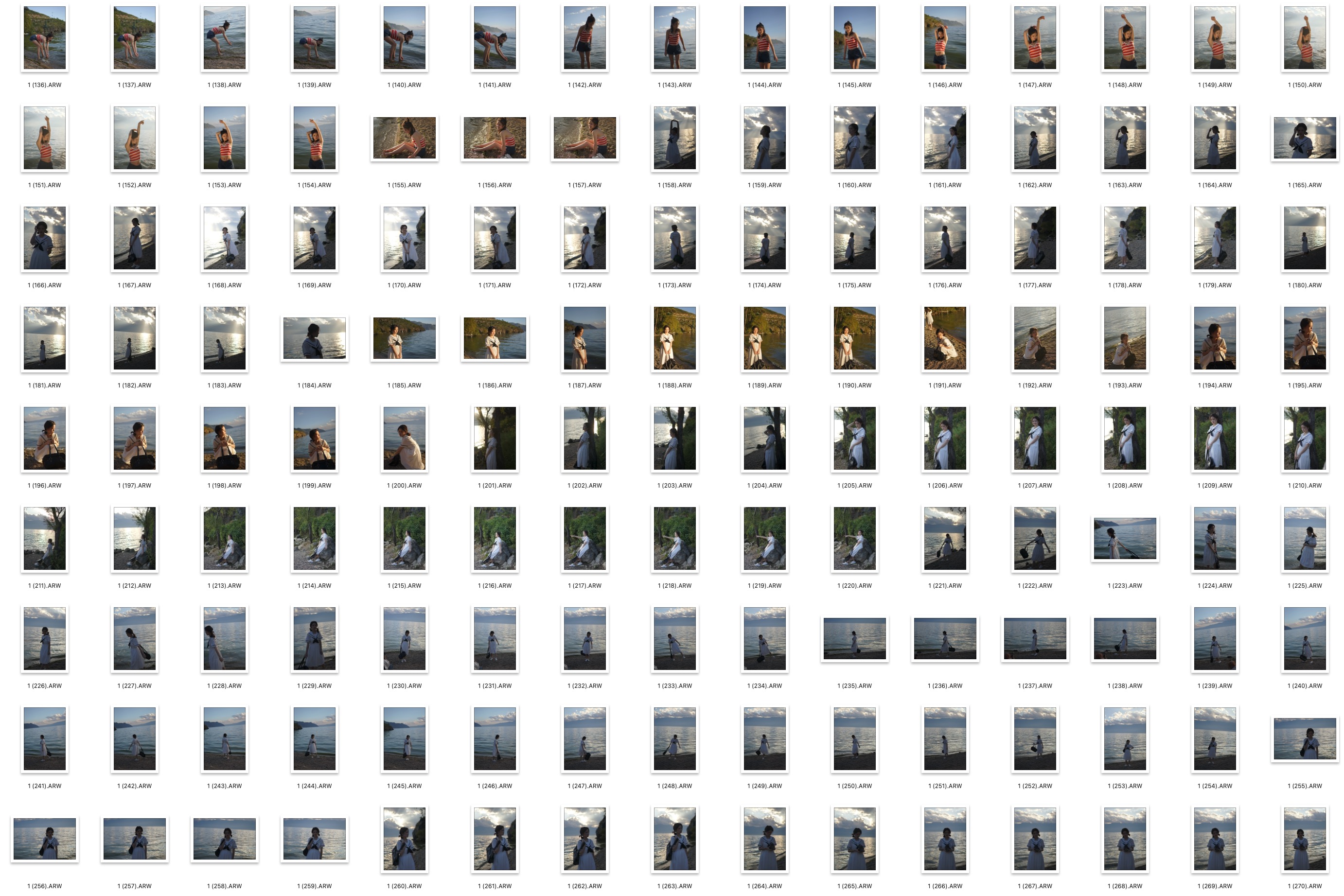 图片[3]-310张海边逆光日系美女RAW原图ARW格式未修原片PS修图练习素材